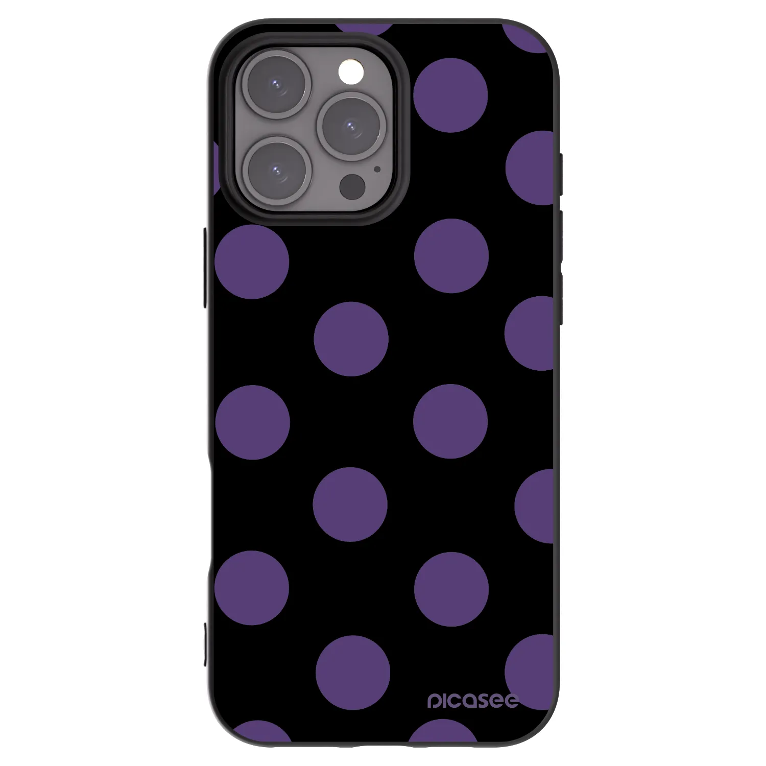 Picasee crna silikonska maskica za Apple iPhone 16 Pro Max - Big flickers
