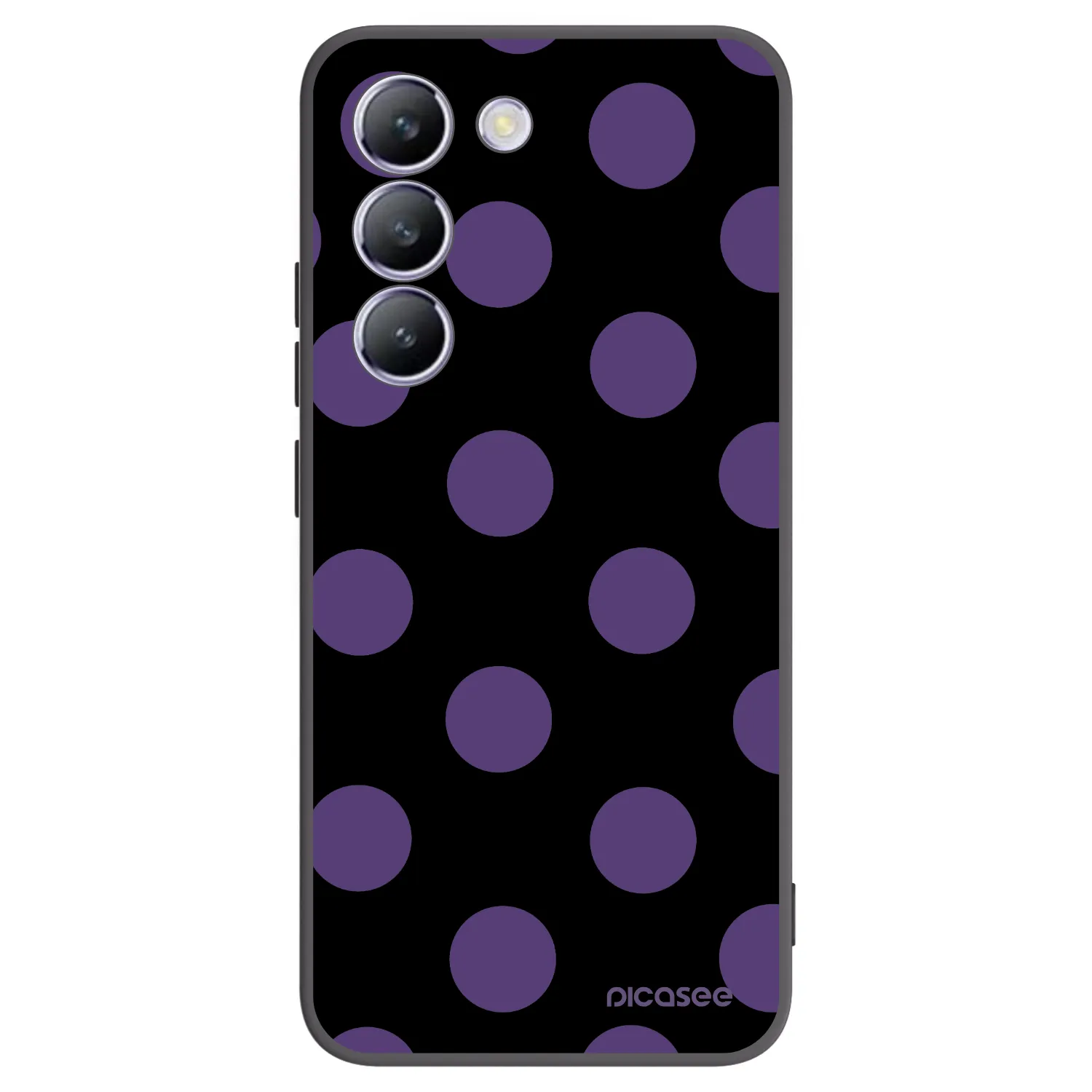 Picasee crna silikonska maskica za Vivo V40 SE 5G - Big flickers