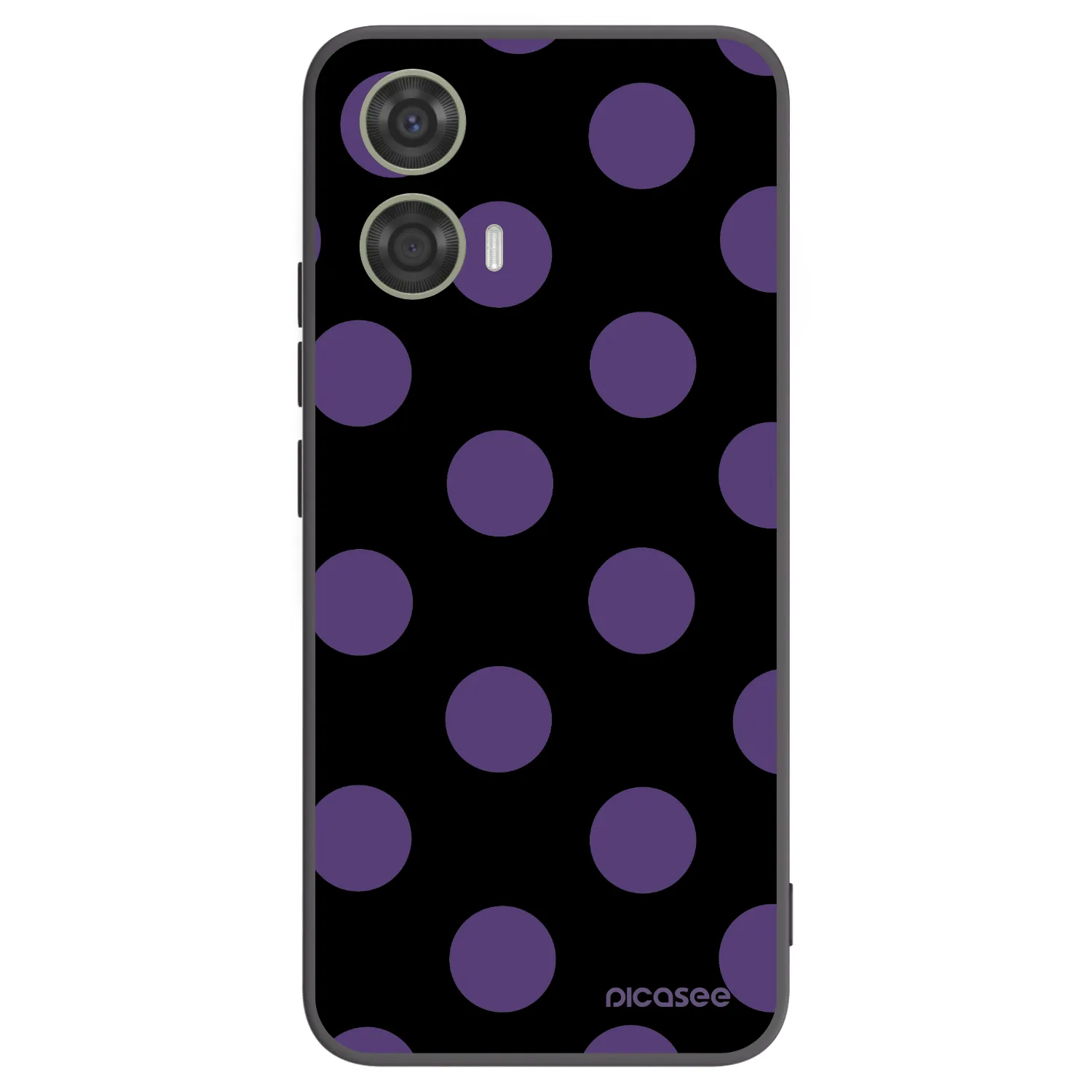Picasee crna silikonska maskica za Motorola Moto G24 - Big flickers