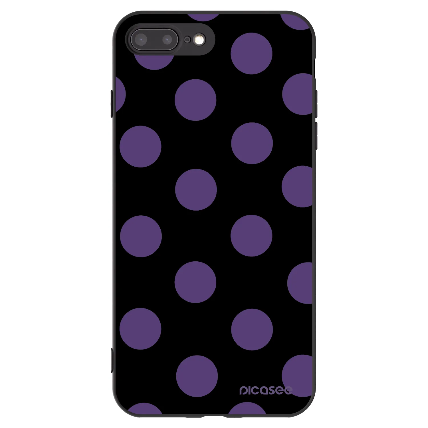 Picasee crna silikonska maskica za Apple iPhone 7 Plus - Big flickers