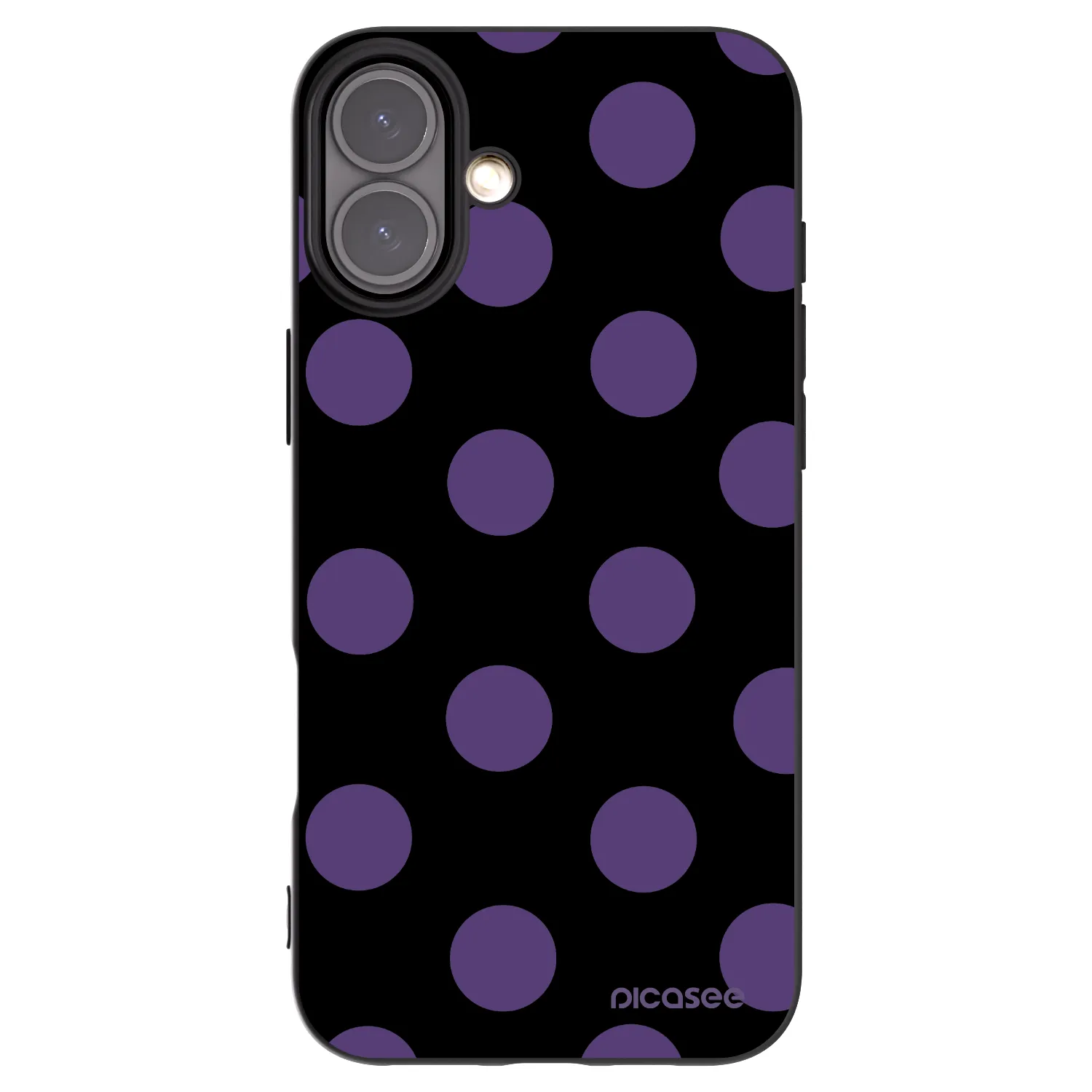 Picasee crna silikonska maskica za Apple iPhone 16 Plus - Big flickers
