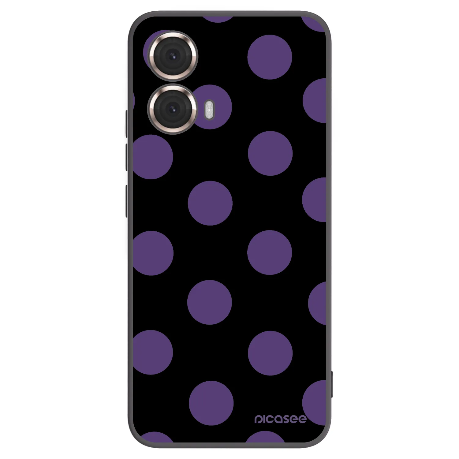 Picasee crna silikonska maskica za Motorola Moto G85 - Big flickers