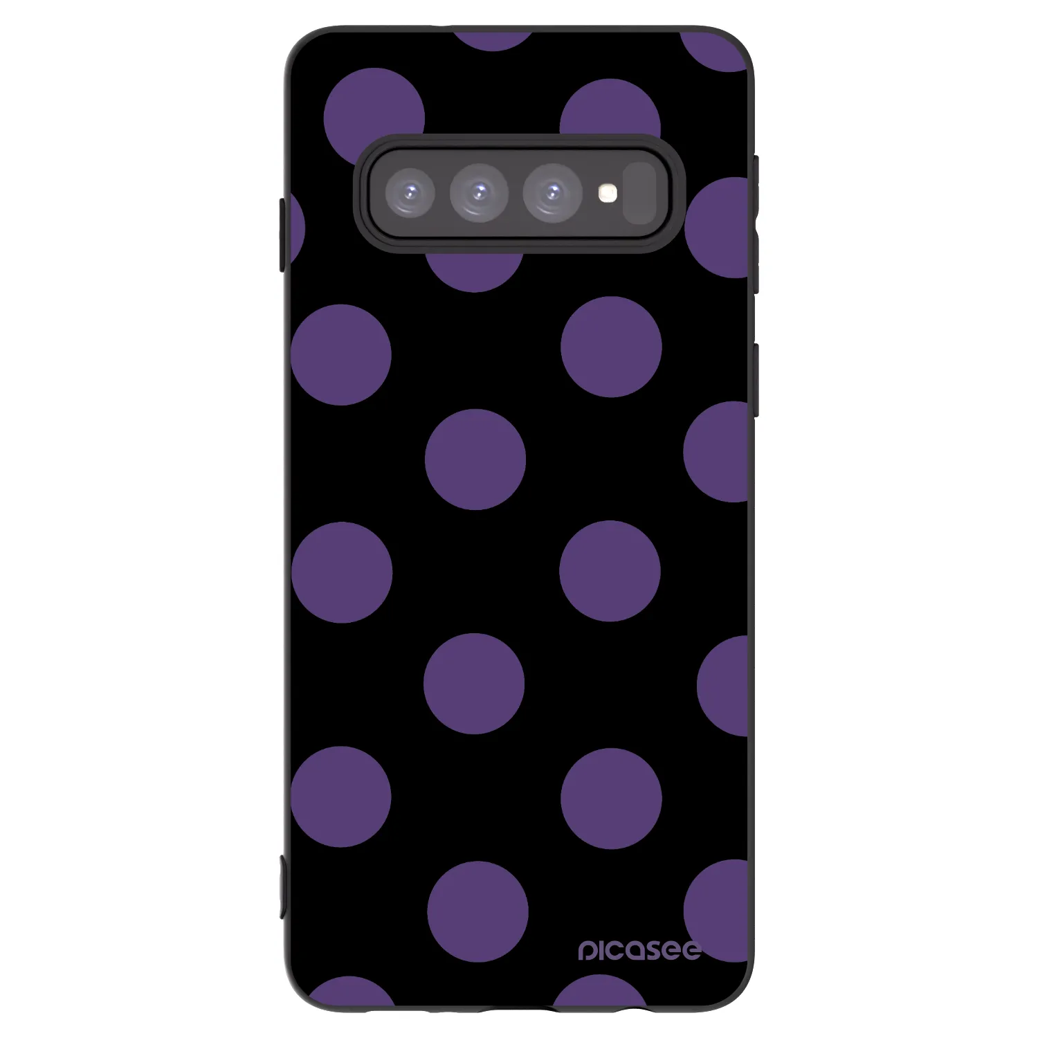 Picasee crna silikonska maskica za Samsung Galaxy S10 G973 - Big flickers