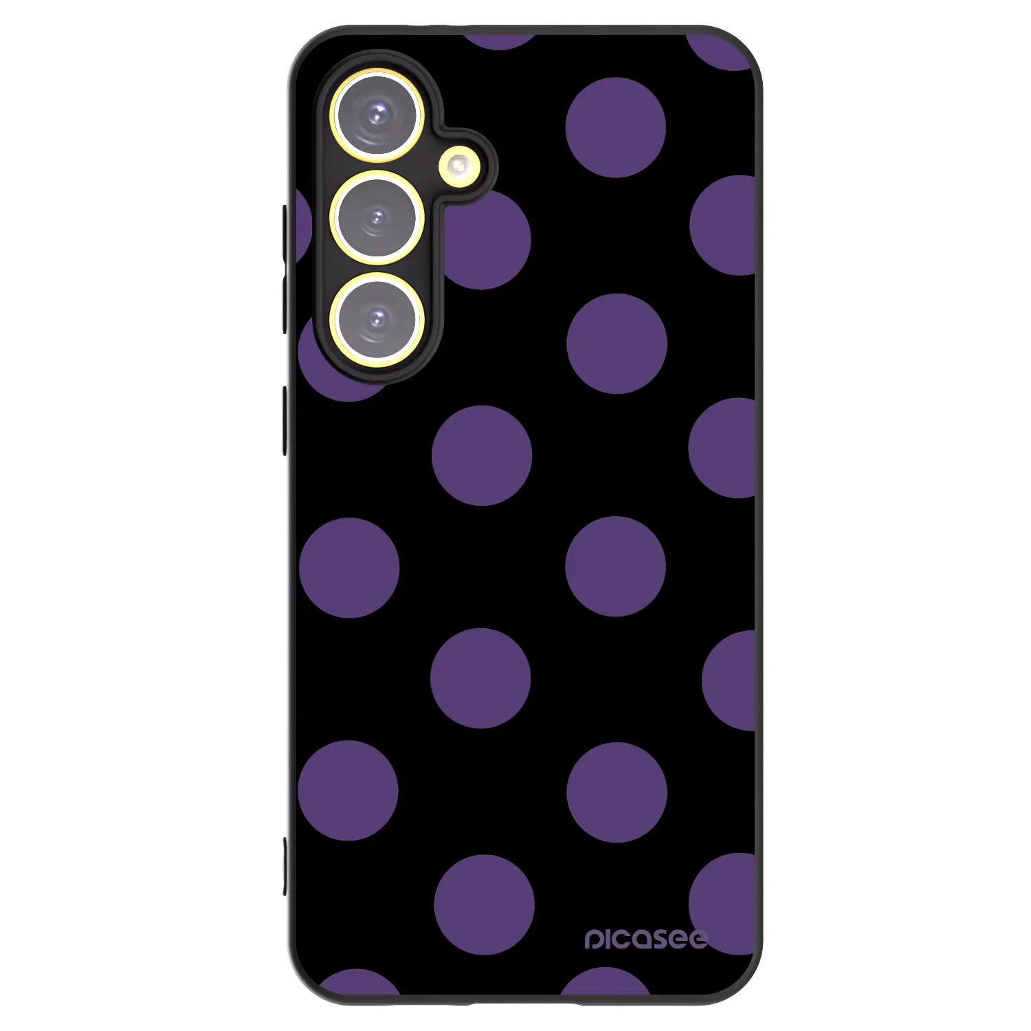 Picasee crna silikonska maskica za Samsung Galaxy S24 FE S721B - Big flickers