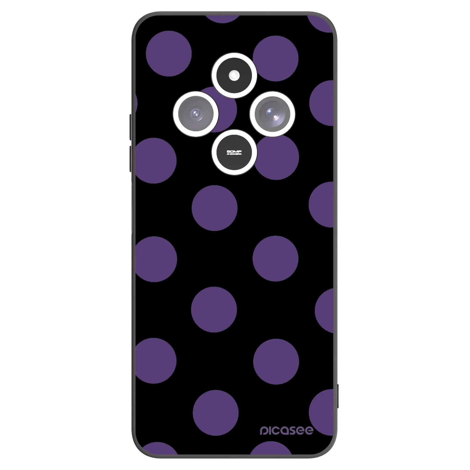 Picasee crna silikonska maskica za Xiaomi Redmi 14C - Big flickers