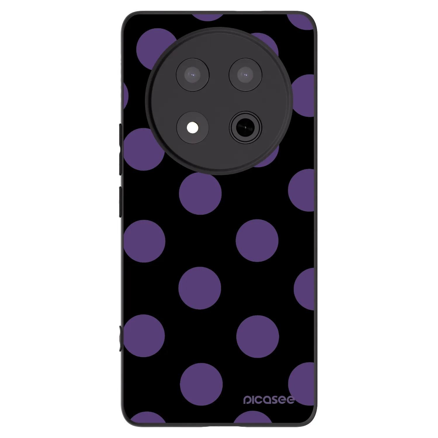 Picasee crna silikonska maskica za Honor Magic7 Lite 5G - Big flickers