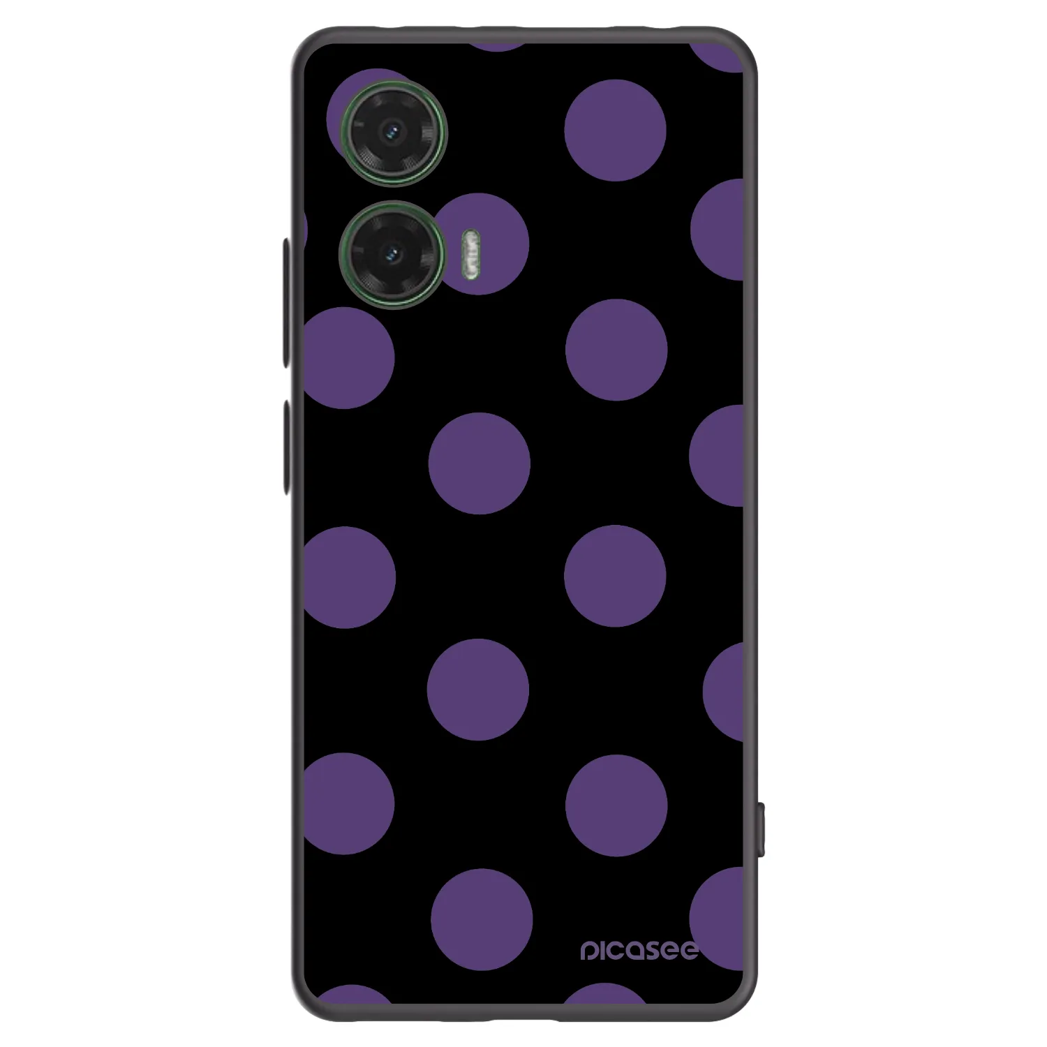 Picasee crna silikonska maskica za Motorola Moto G35 5G - Big flickers