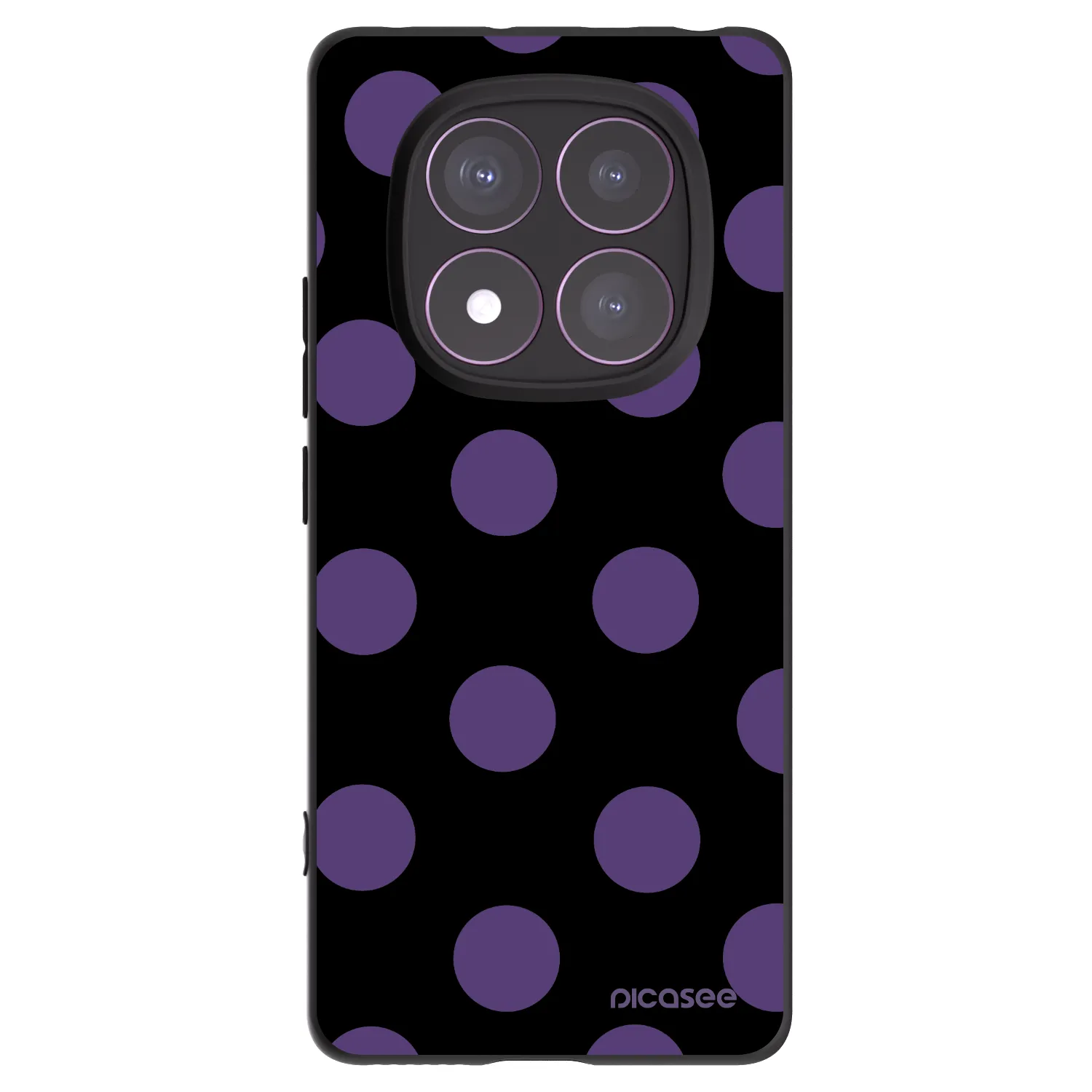 Picasee crna silikonska maskica za Xiaomi Redmi Note 14 Pro 4G - Big flickers