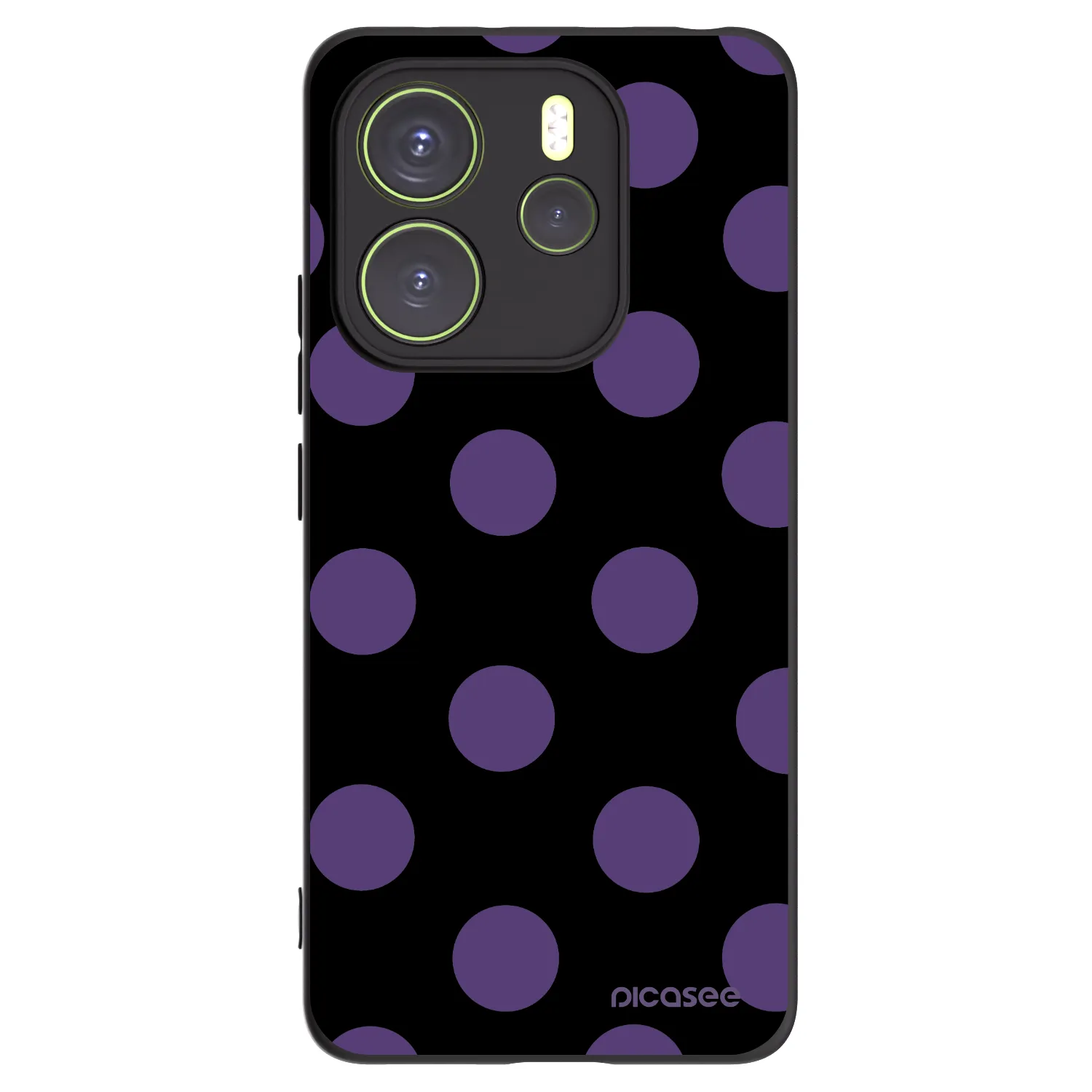 Picasee crna silikonska maskica za Xiaomi Redmi Note 14 4G - Big flickers