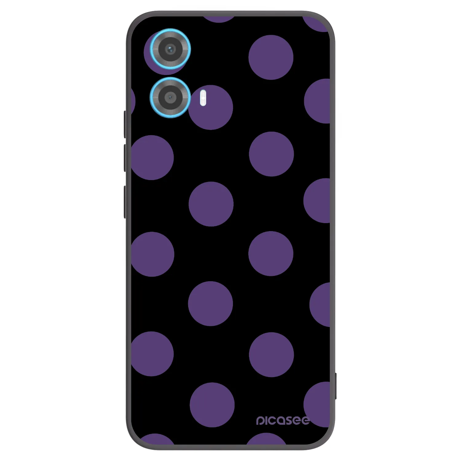 Picasee crna silikonska maskica za Motorola Moto G34 5G - Big flickers