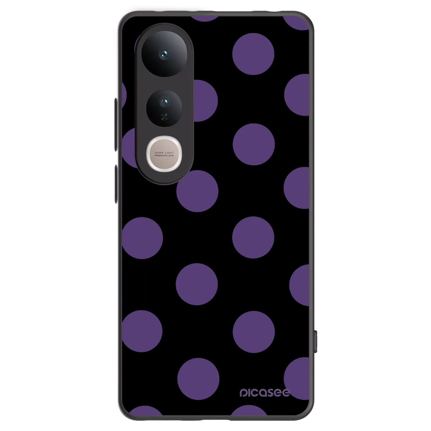 Picasee crna silikonska maskica za Vivo V50 Lite 5G - Big flickers