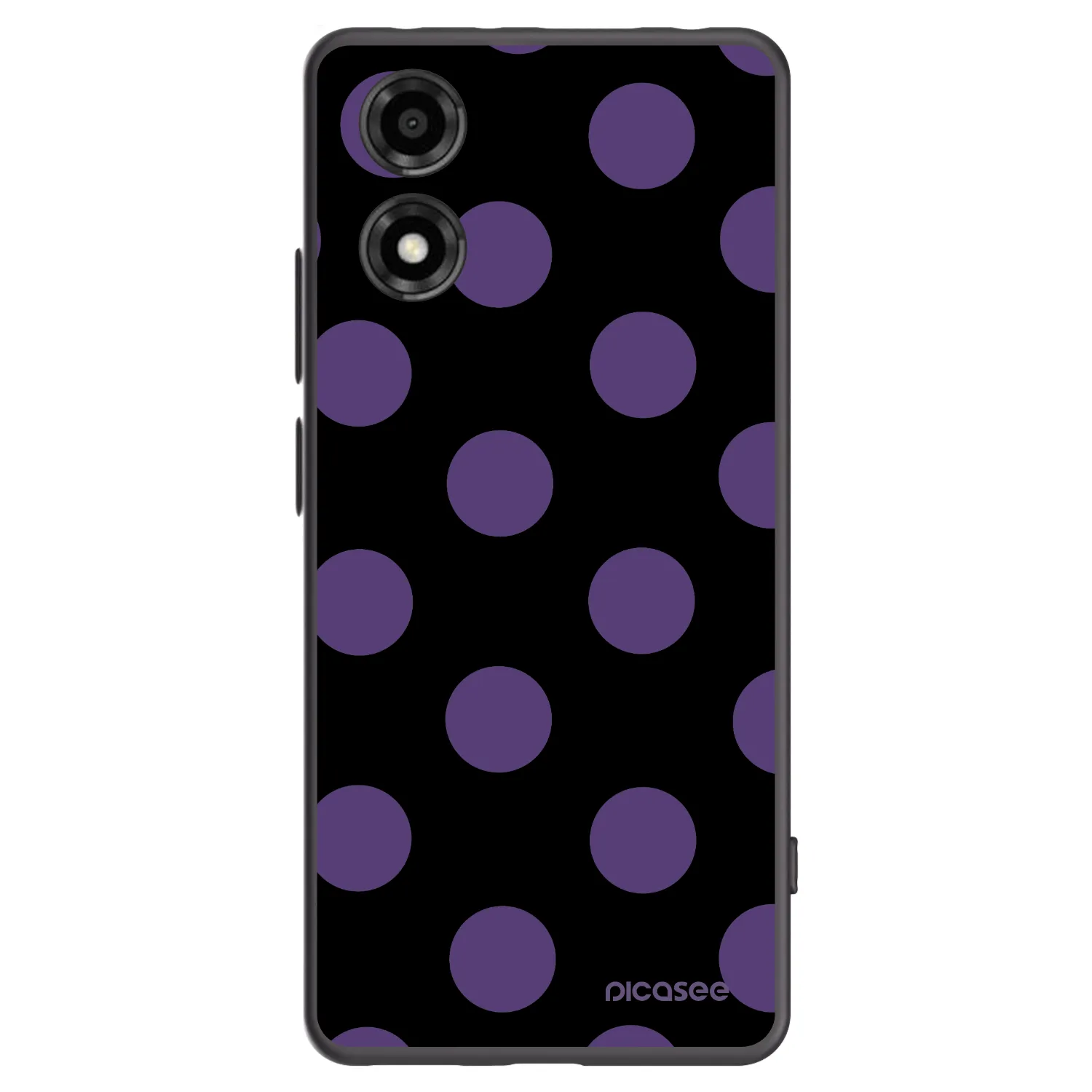 Picasee crna silikonska maskica za Motorola Moto E14 - Big flickers