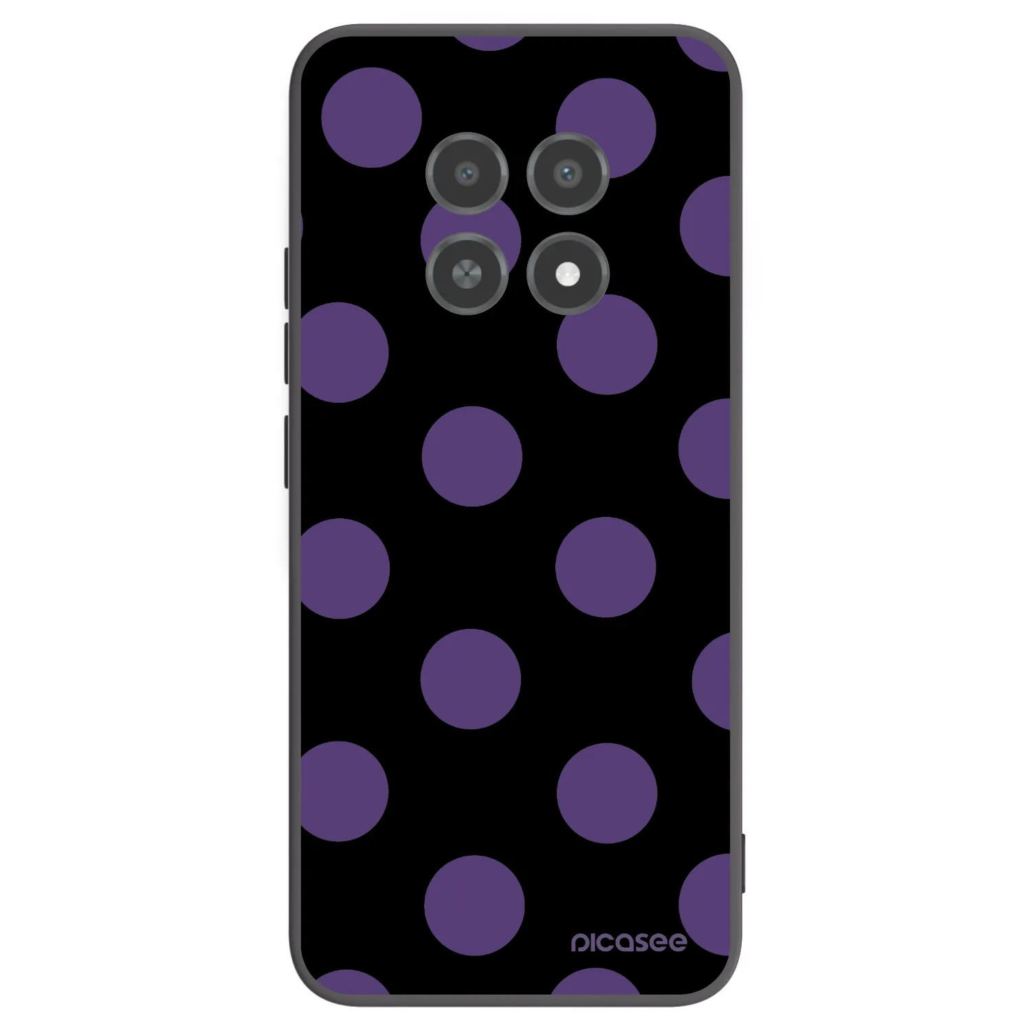 Picasee crna silikonska maskica za Realme 12X - Big flickers