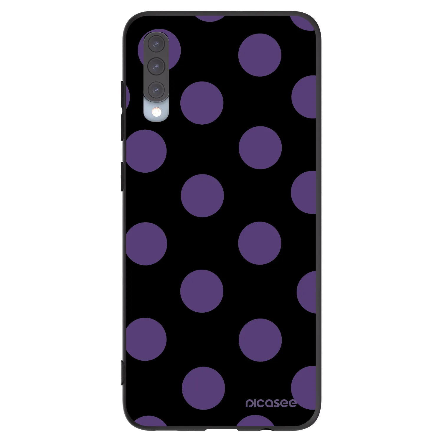 Picasee crna silikonska maskica za Samsung Galaxy A70 A705F - Big flickers