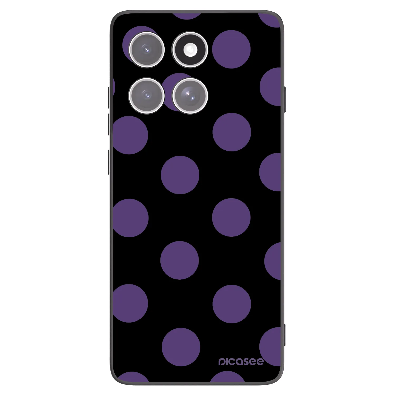 Picasee crna silikonska maskica za Motorola Edge 60 Pro - Big flickers
