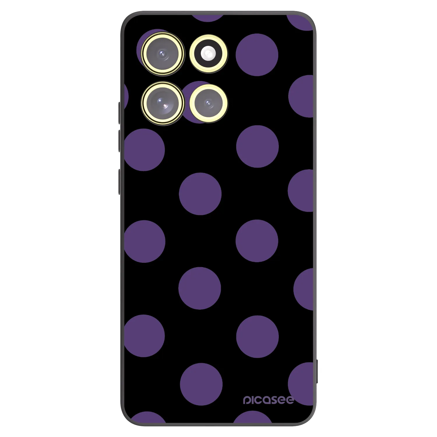 Picasee crna silikonska maskica za Motorola Moto G86 5G - Big flickers
