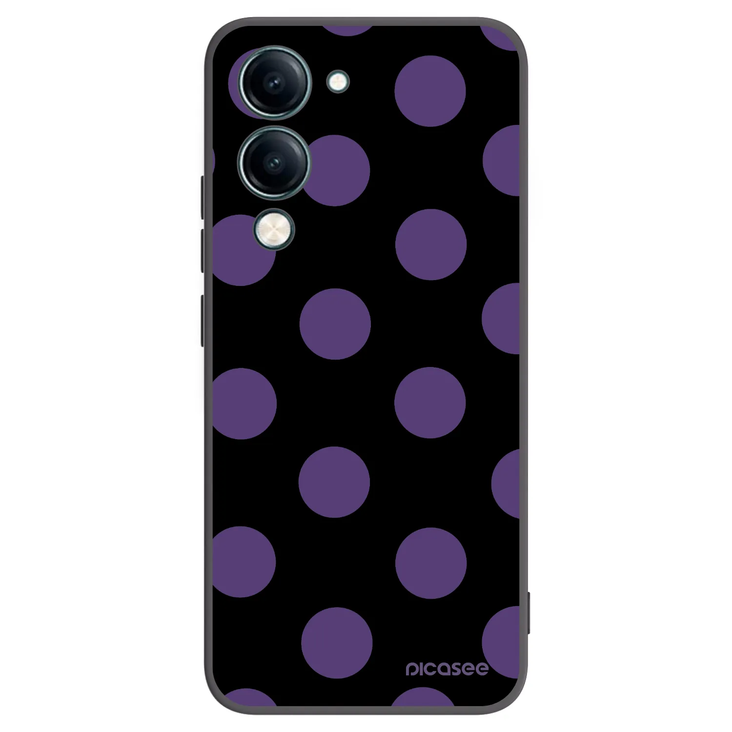 Picasee crna silikonska maskica za Vivo Y29s 5G - Big flickers