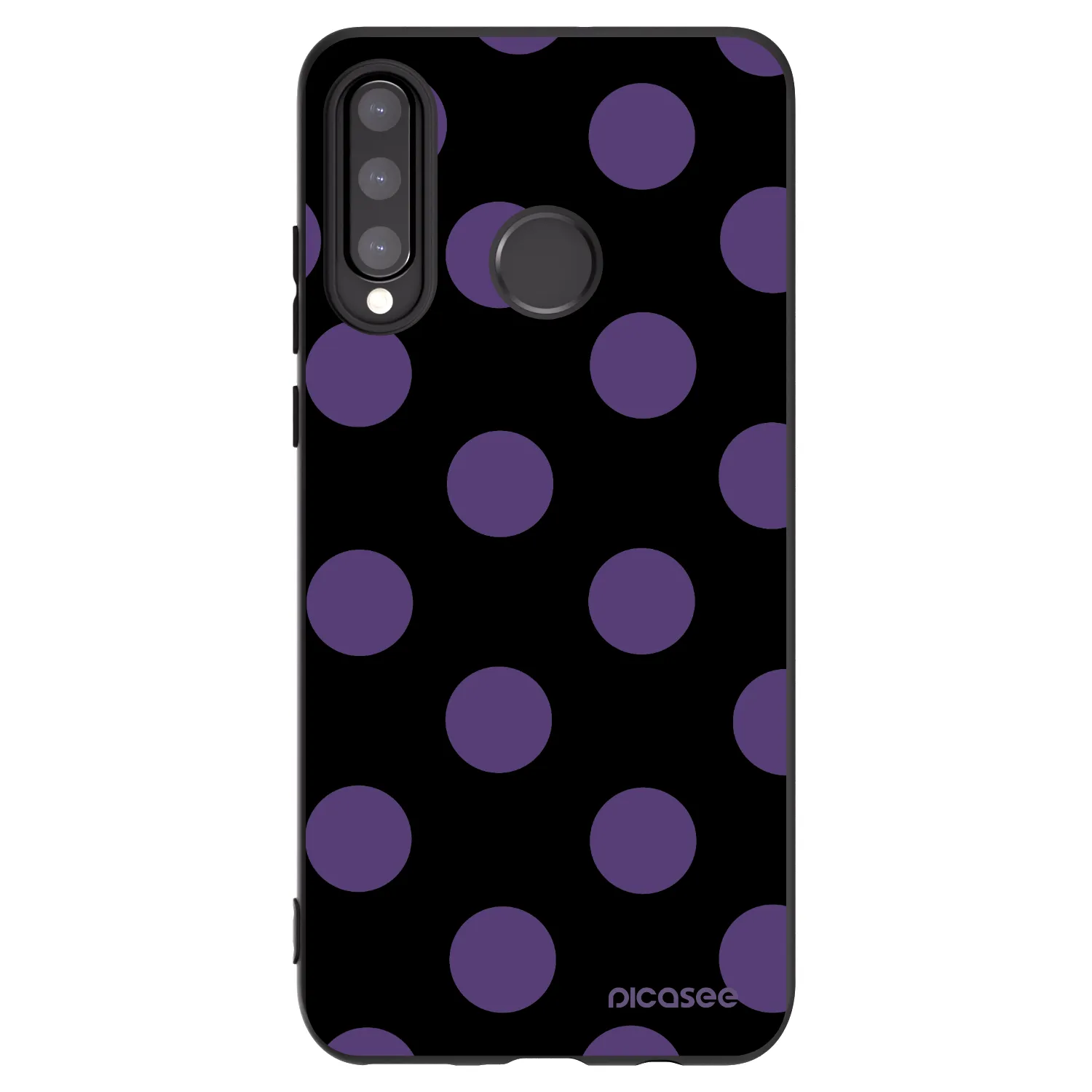 Picasee crna silikonska maskica za Huawei P30 Lite - Big flickers