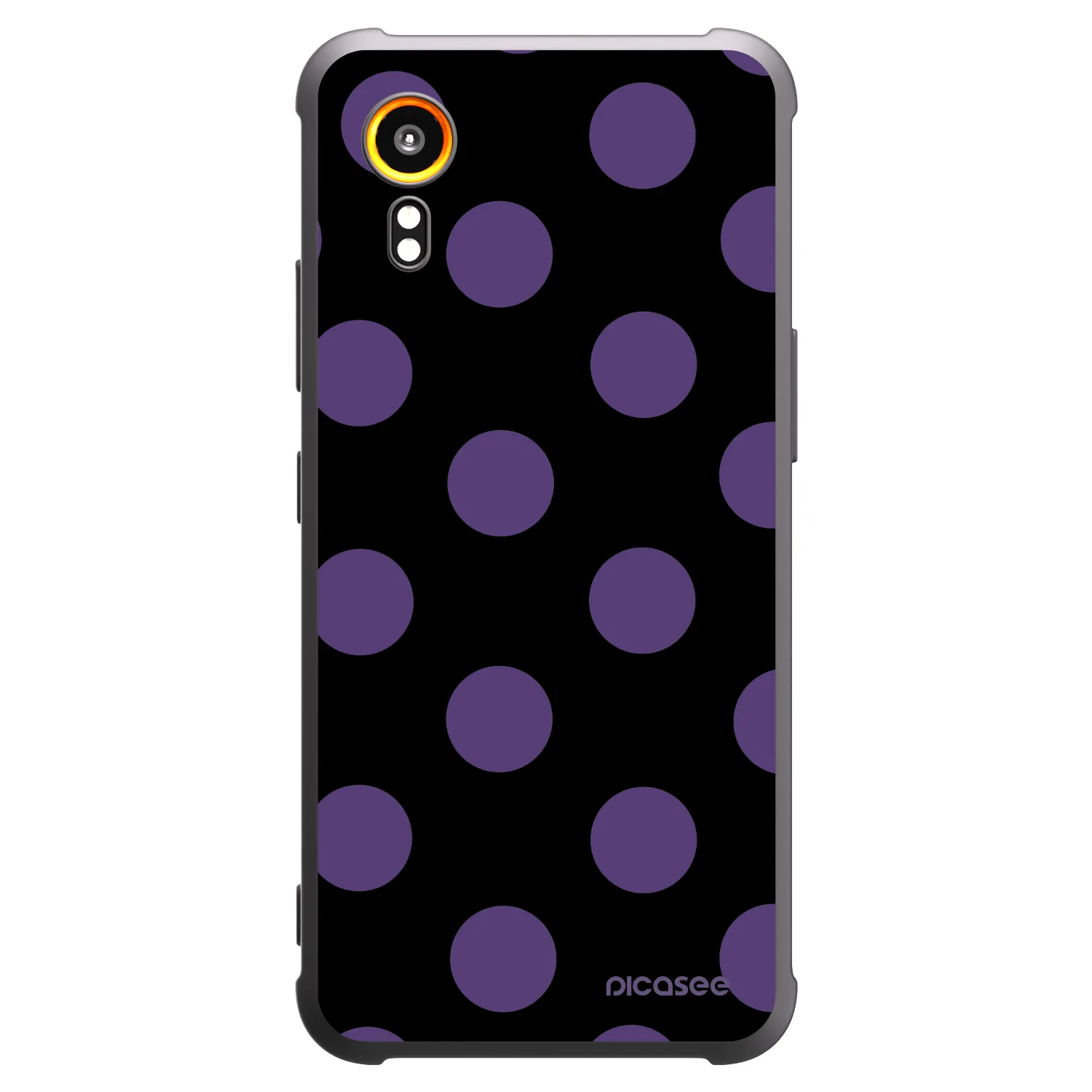 Picasee crna silikonska maskica za Samsung Galaxy XCover 7 - Big flickers
