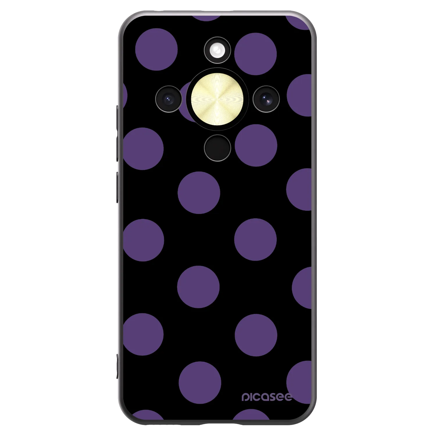 Picasee crna silikonska maskica za Honor Magic8 Lite 5G - Big flickers
