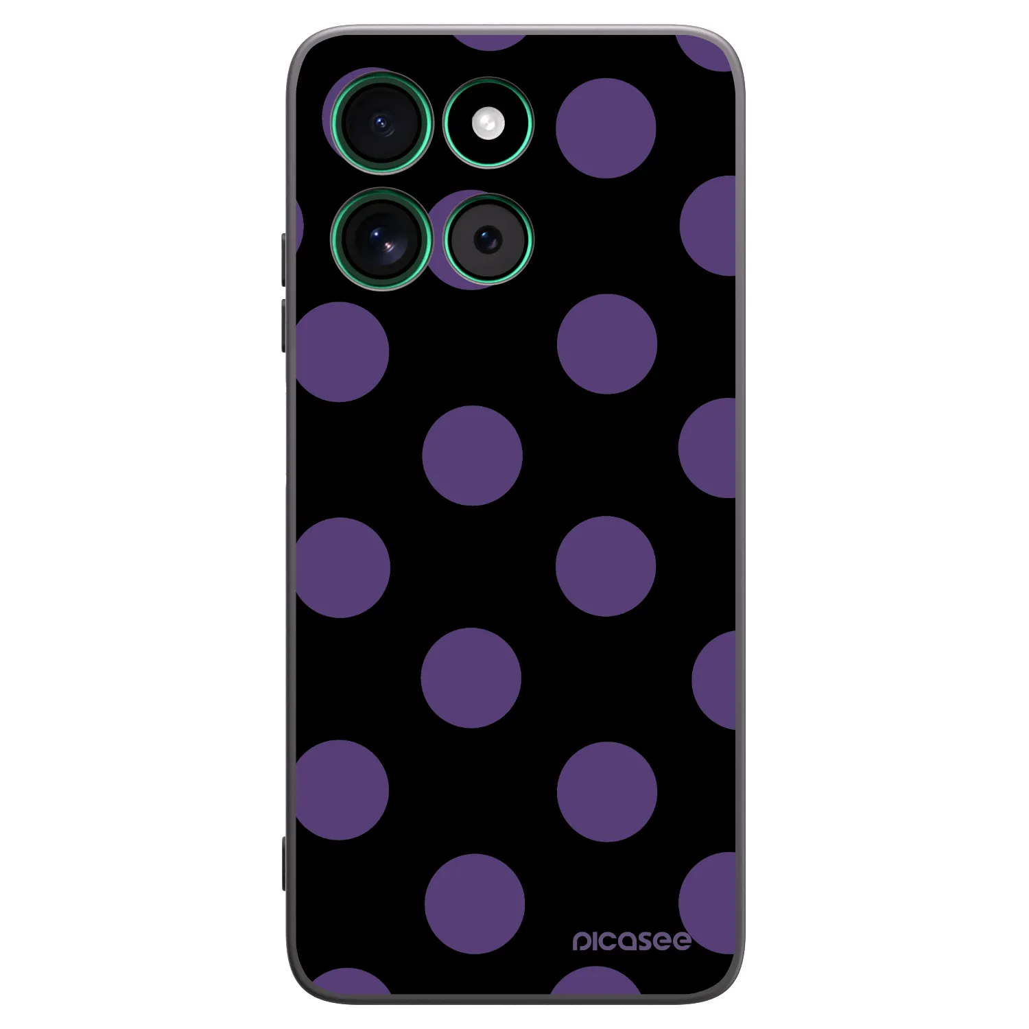 Picasee crna silikonska maskica za Motorola Moto G57 Power - Big flickers