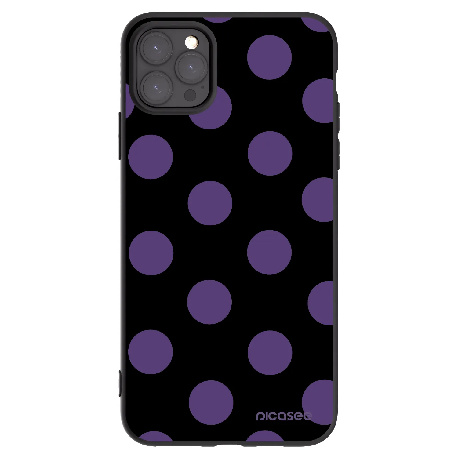 Picasee crna silikonska maskica za Apple iPhone 11 Pro Max - Big flickers