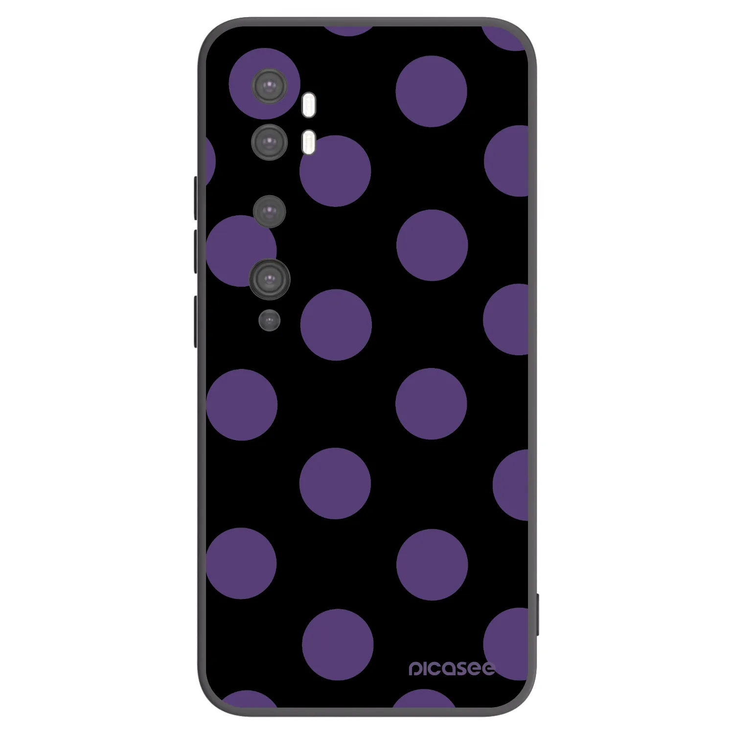 Picasee crna silikonska maskica za Xiaomi Mi Note 10 (Pro) - Big flickers