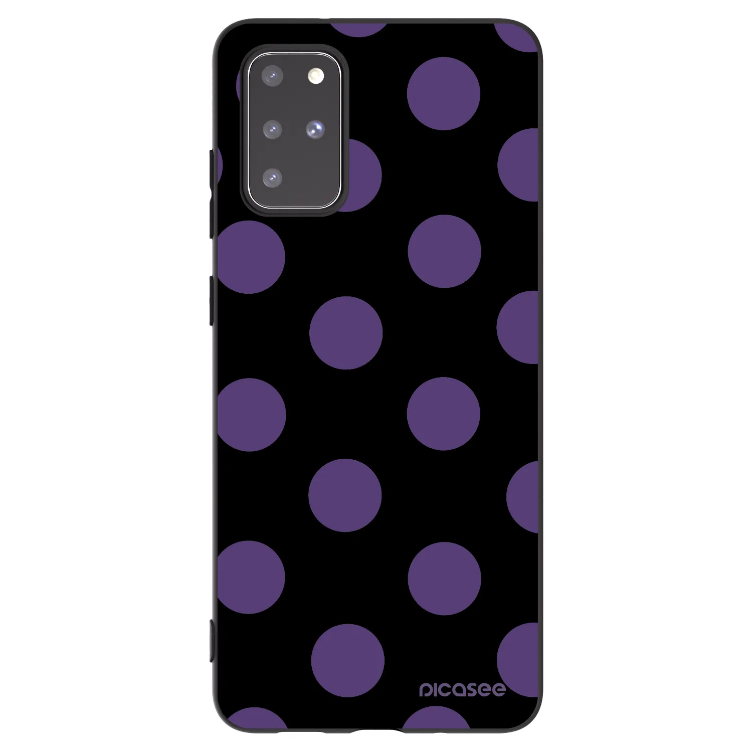 Picasee crna silikonska maskica za Samsung Galaxy S20+ G985F - Big flickers