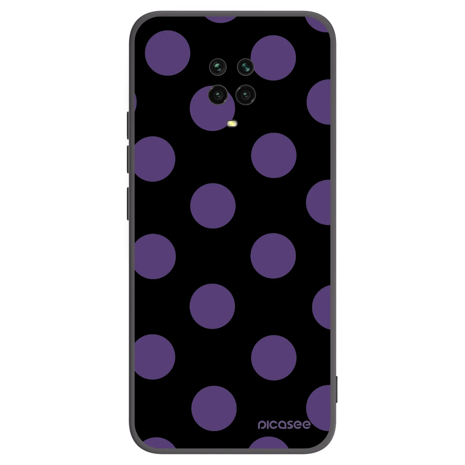 Picasee crna silikonska maskica za Xiaomi Redmi Note 9 Pro - Big flickers