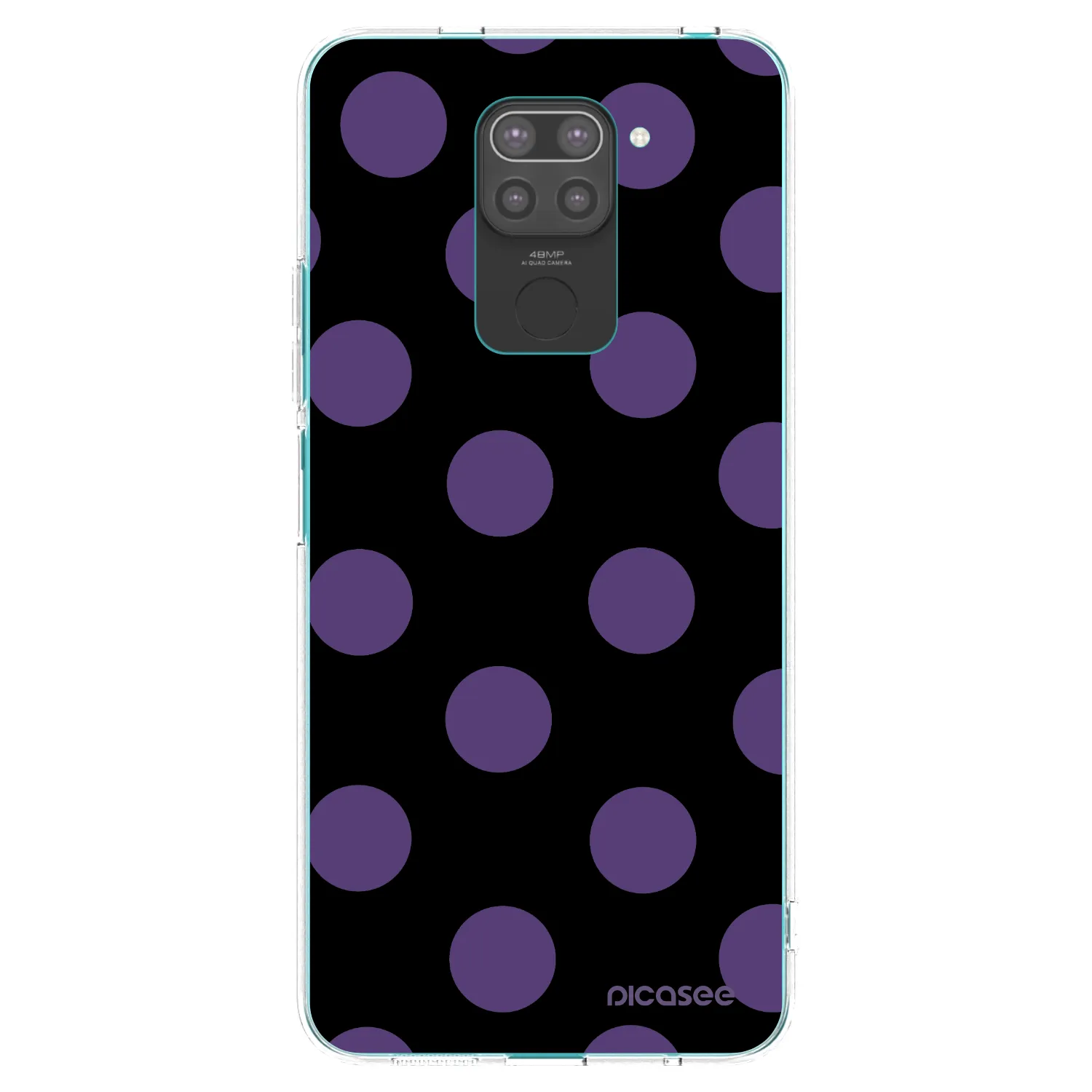 Picasee crna silikonska maskica za Xiaomi Redmi Note 9 - Big flickers