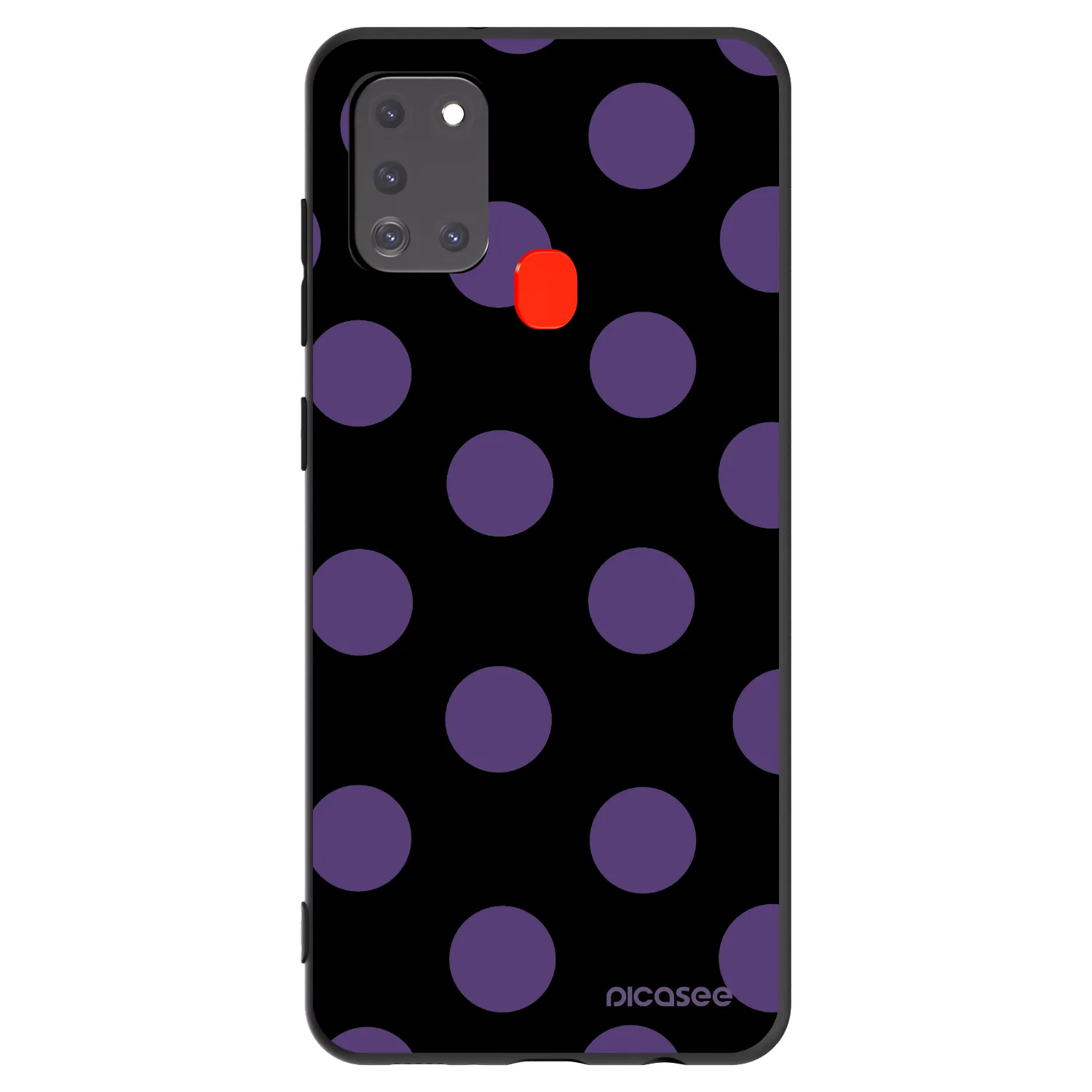 Picasee crna silikonska maskica za Samsung Galaxy A21s - Big flickers