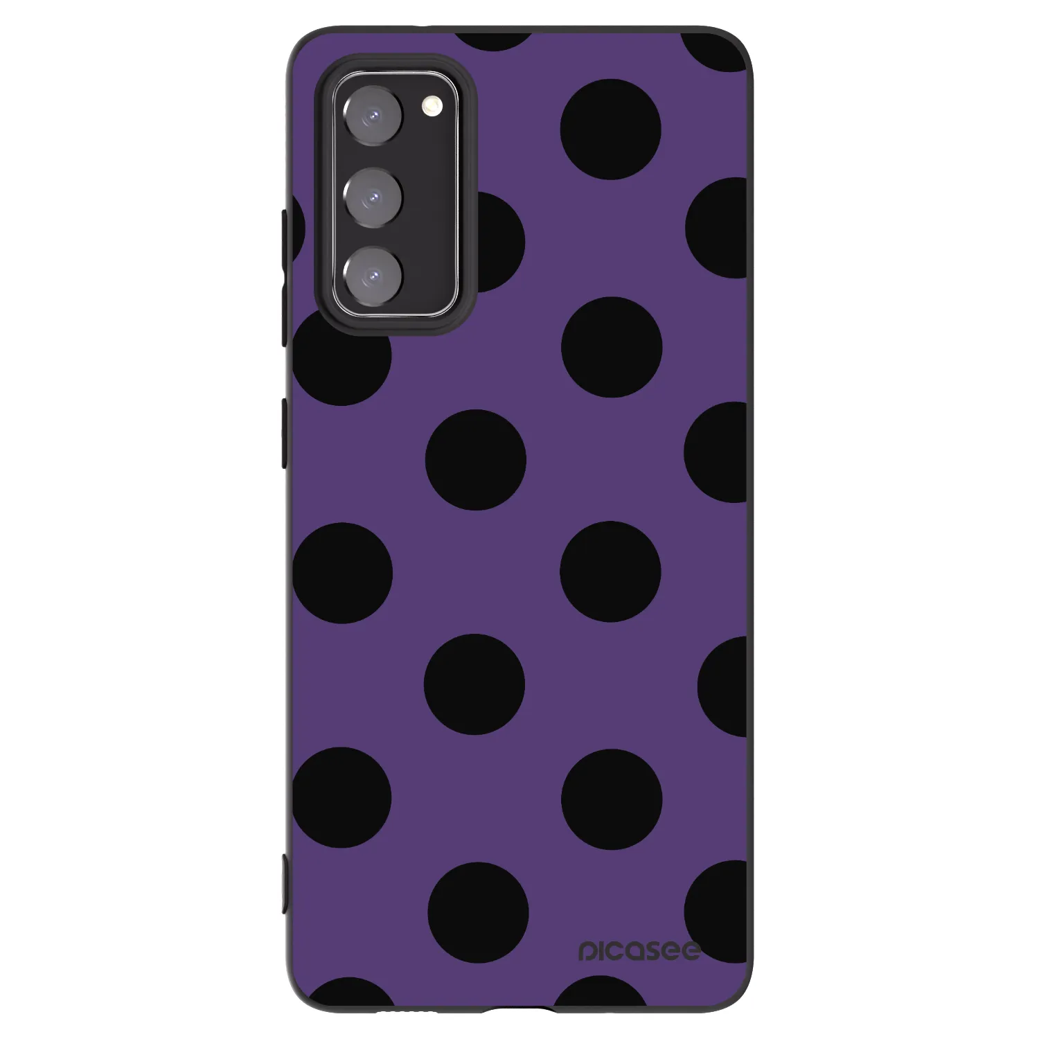 Picasee crna silikonska maskica za Samsung Galaxy S20 FE - Big flickers 2