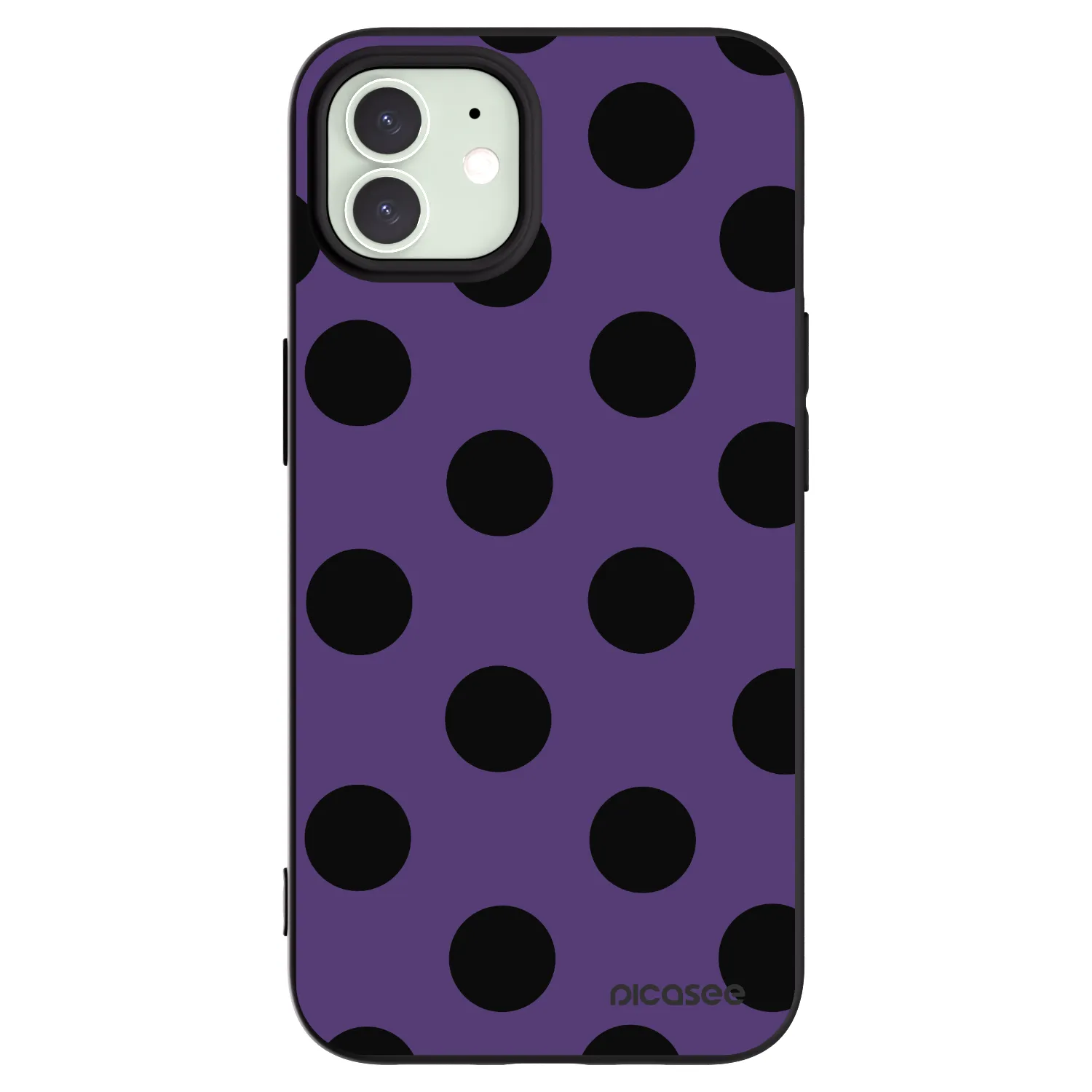 Picasee crna silikonska maskica za Apple iPhone 12 Pro - Big flickers 2