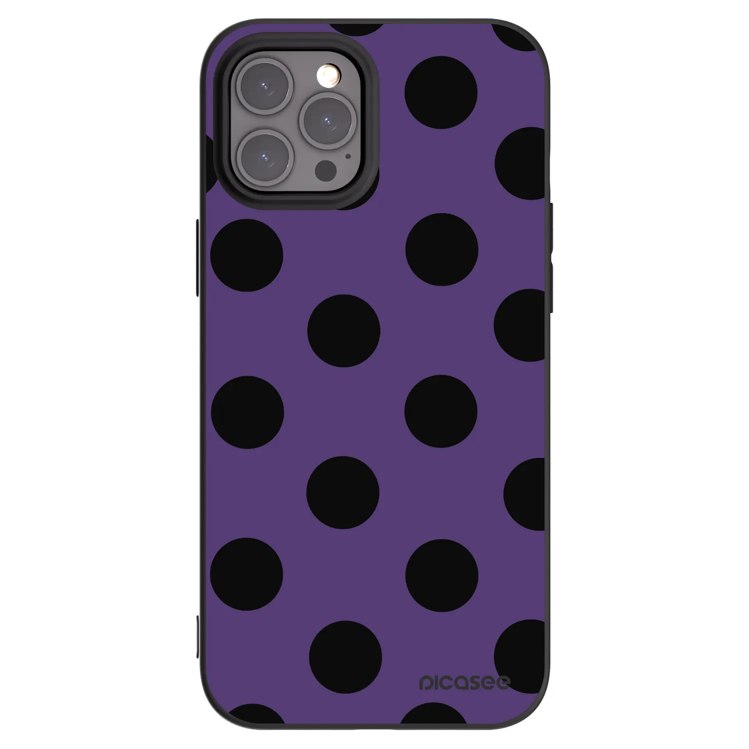 Picasee crna silikonska maskica za Apple iPhone 12 Pro Max - Big flickers 2