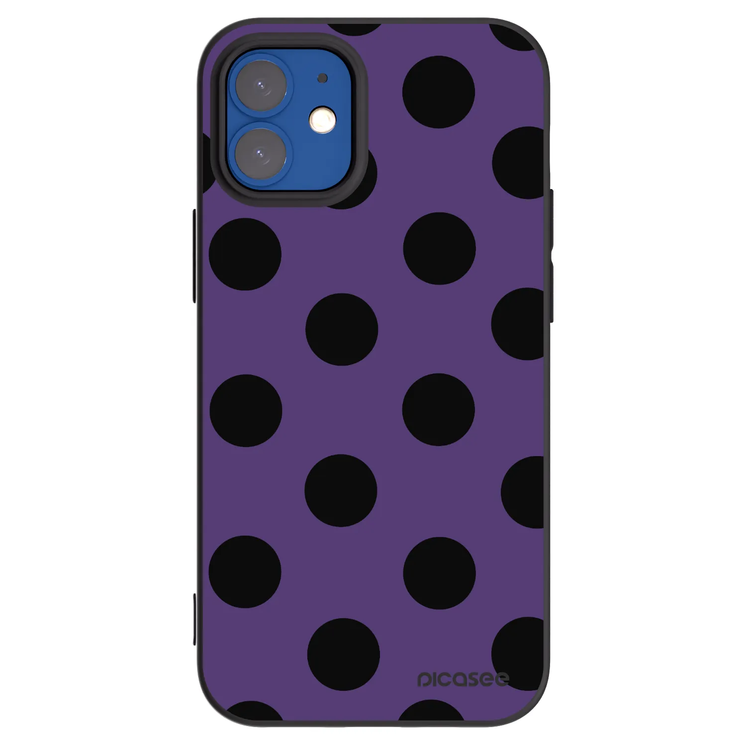 Picasee crna silikonska maskica za Apple iPhone 12 mini - Big flickers 2