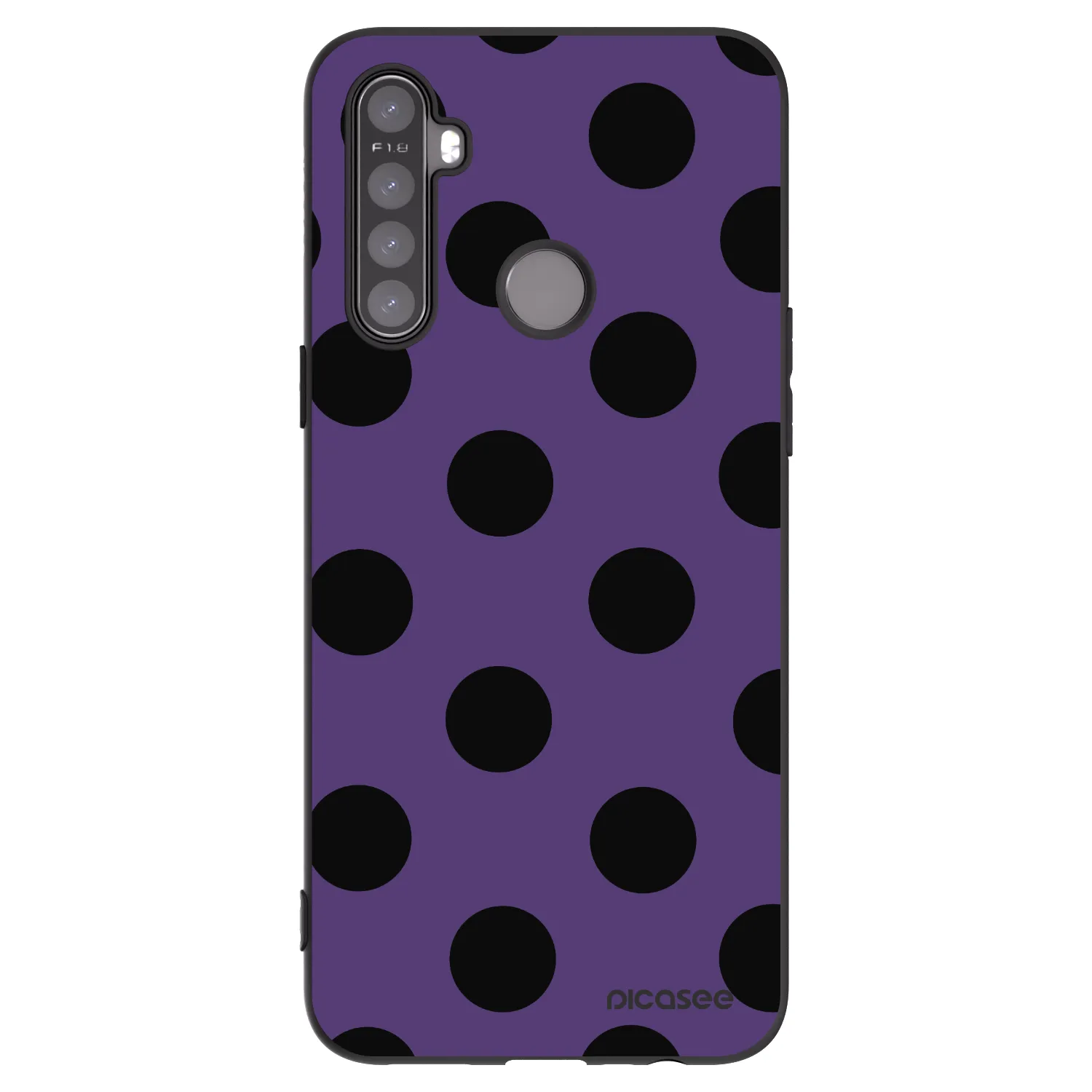 Picasee crna silikonska maskica za Realme 5 - Big flickers 2