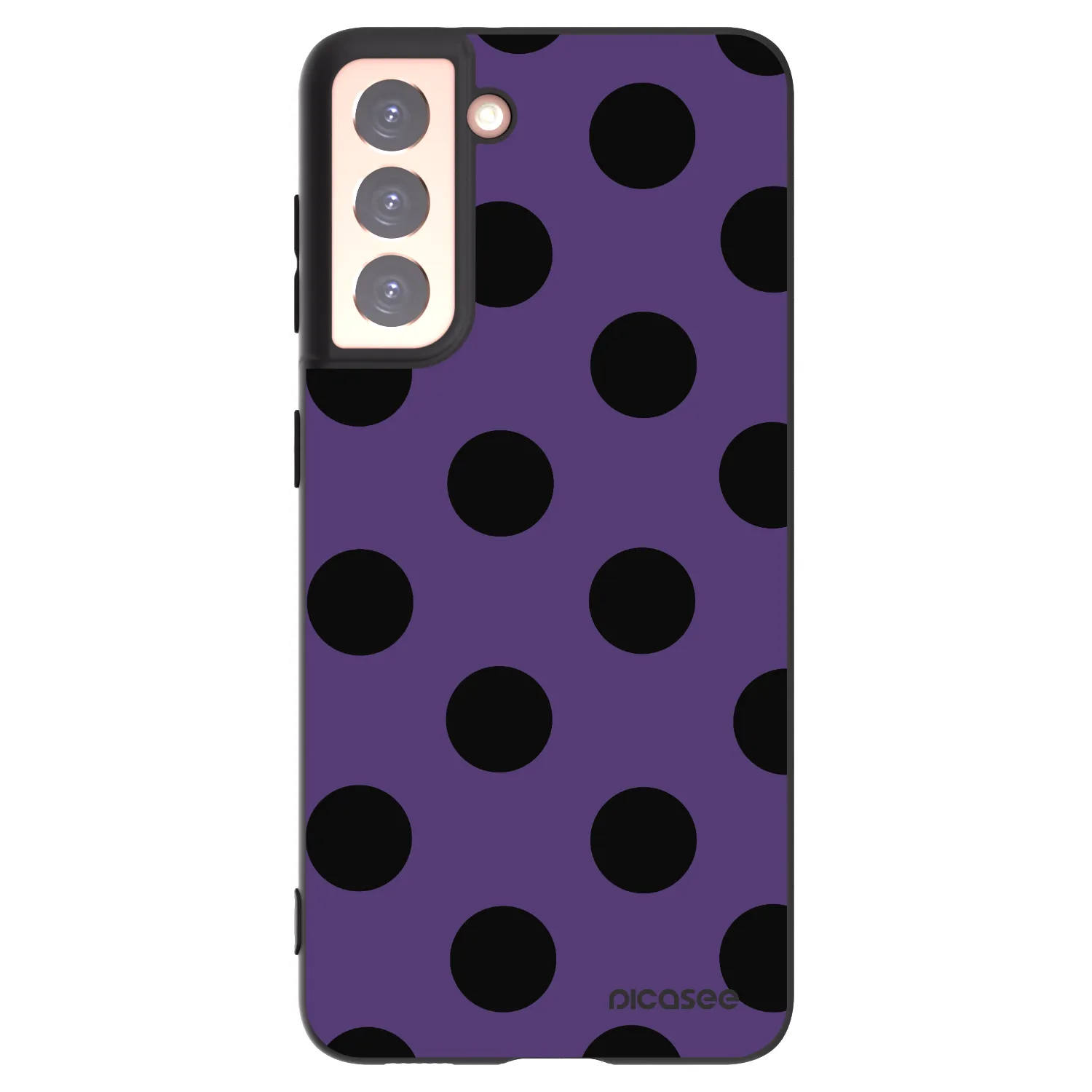 Picasee crna silikonska maskica za Samsung Galaxy S21 5G G991B - Big flickers 2