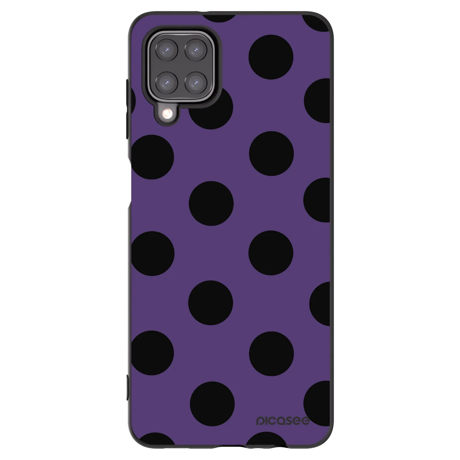 Picasee crna silikonska maskica za Samsung Galaxy A12 A125F - Big flickers 2