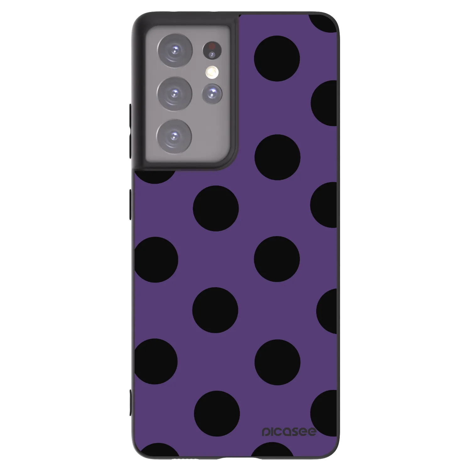 Picasee crna silikonska maskica za Samsung Galaxy S21 Ultra 5G G998B - Big flickers 2