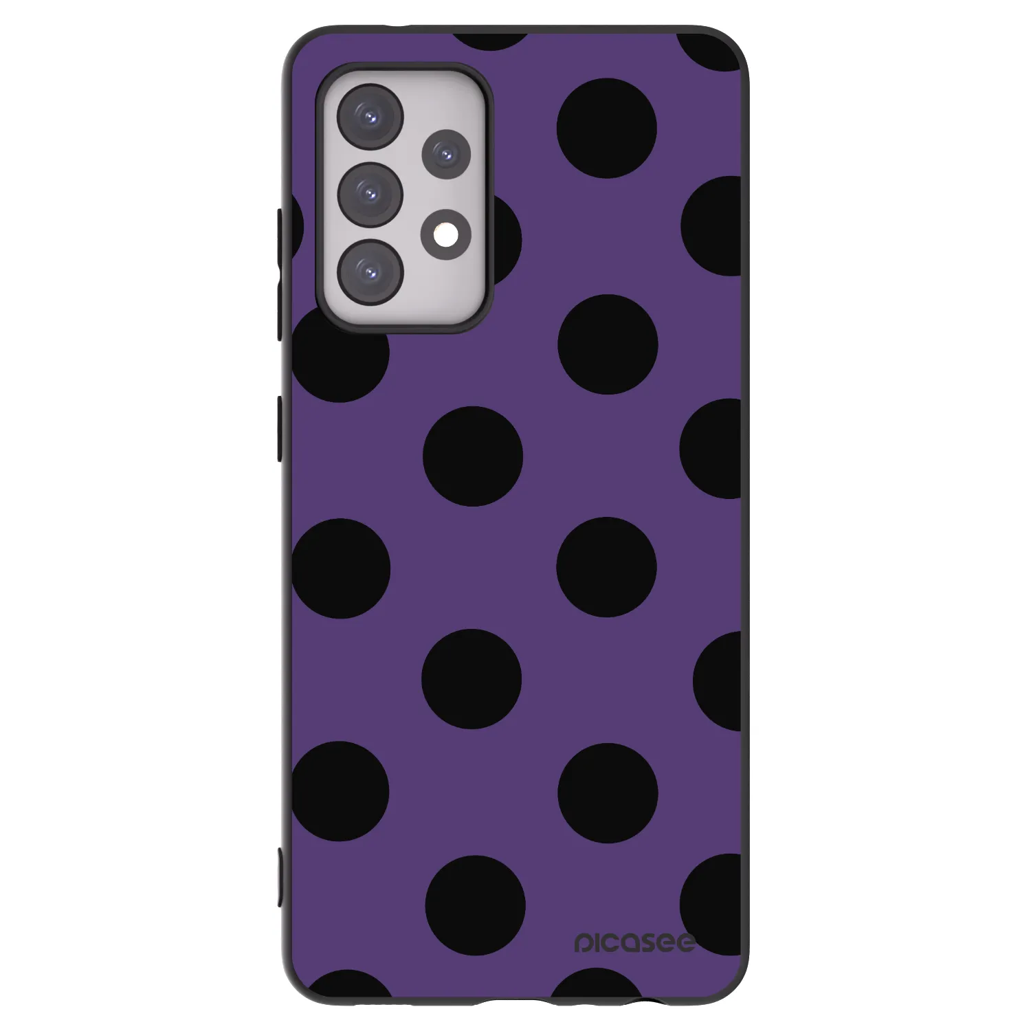 Picasee crna silikonska maskica za Samsung Galaxy A52 5G A525F - Big flickers 2
