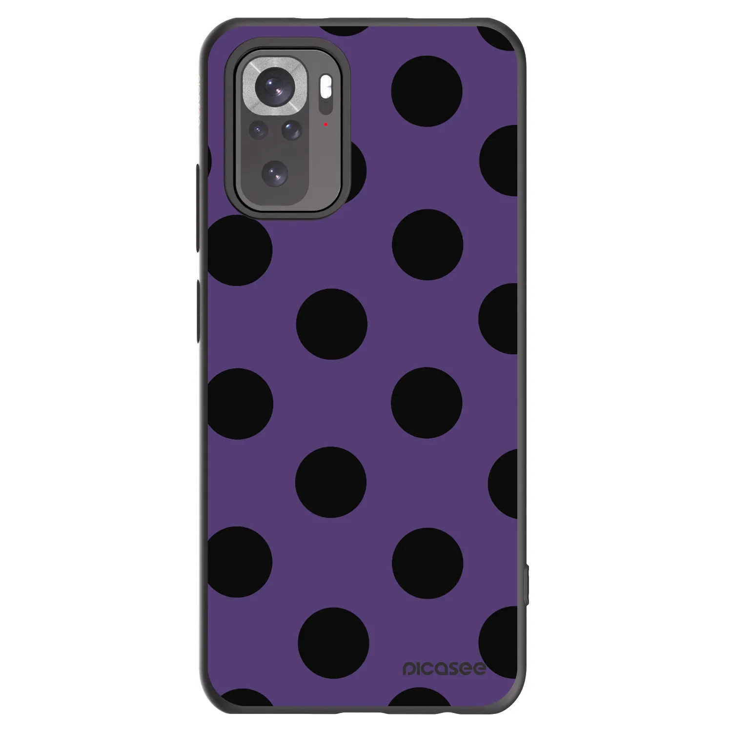 Picasee crna silikonska maskica za Xiaomi Redmi Note 10S - Big flickers 2