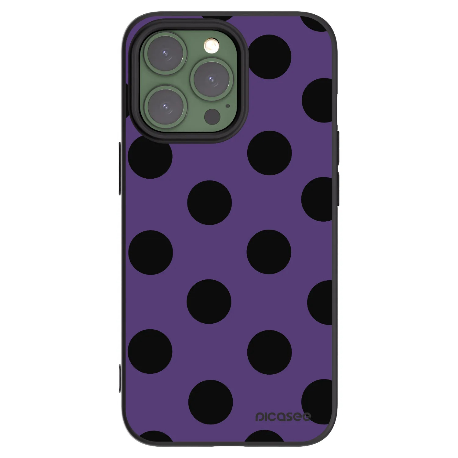 Picasee crna silikonska maskica za Apple iPhone 13 Pro - Big flickers 2