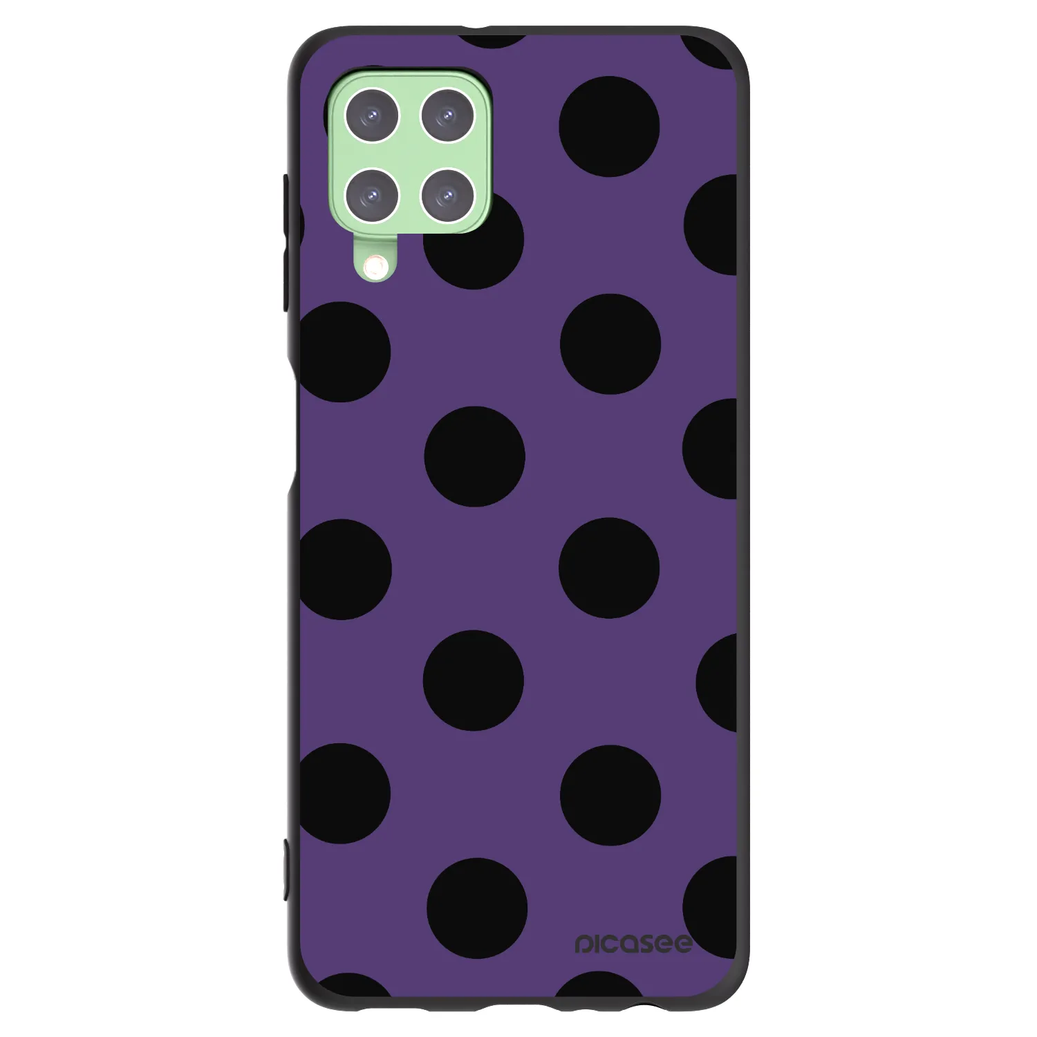 Picasee crna silikonska maskica za Samsung Galaxy A22 A225F 4G - Big flickers 2