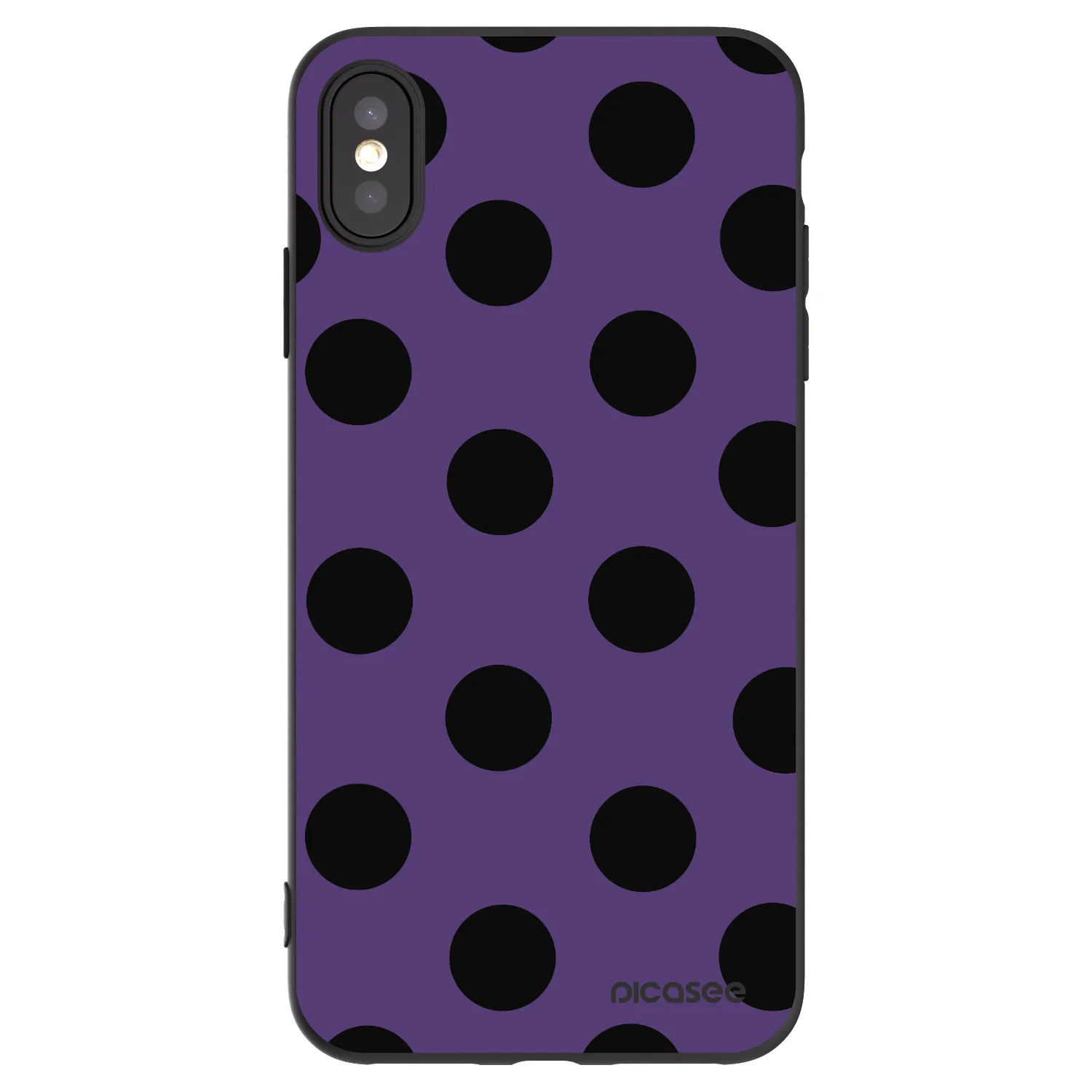 Picasee crna silikonska maskica za Apple iPhone XS Max - Big flickers 2