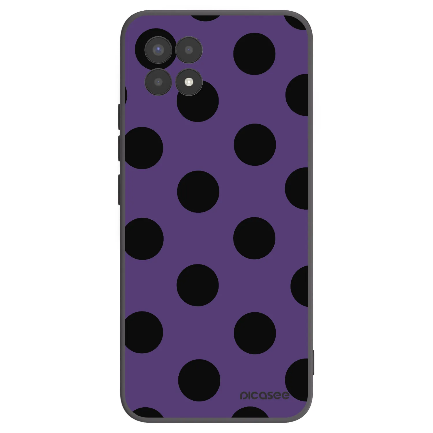 Picasee crna silikonska maskica za Realme 8i - Big flickers 2