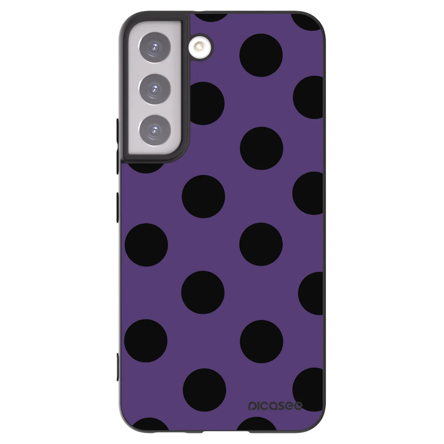 Picasee crna silikonska maskica za Samsung Galaxy S22 5G - Big flickers 2