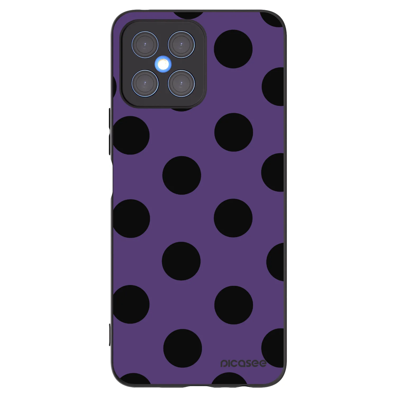 Picasee crna silikonska maskica za Honor X8 4G - Big flickers 2