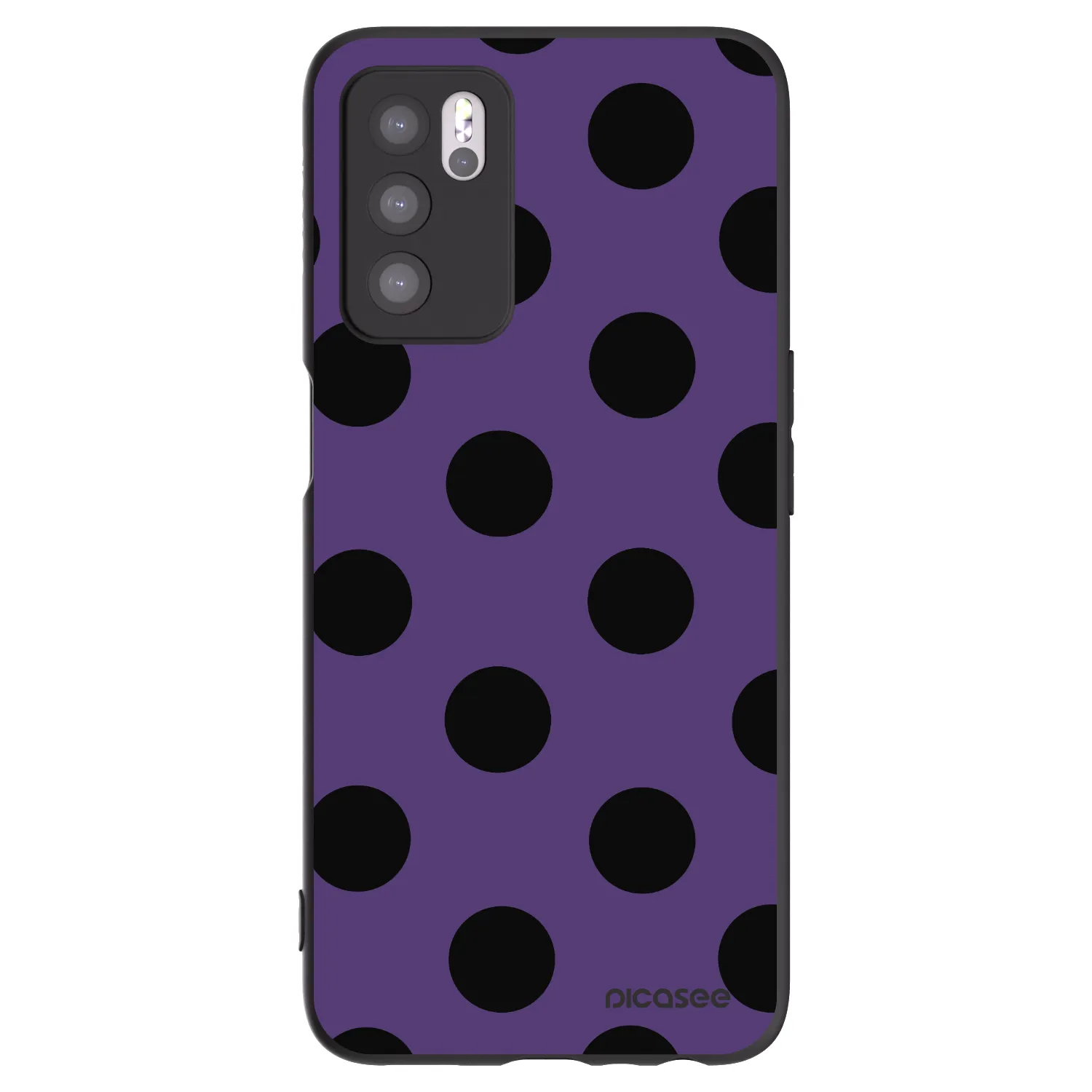 Picasee crna silikonska maskica za OPPO A16 - Big flickers 2