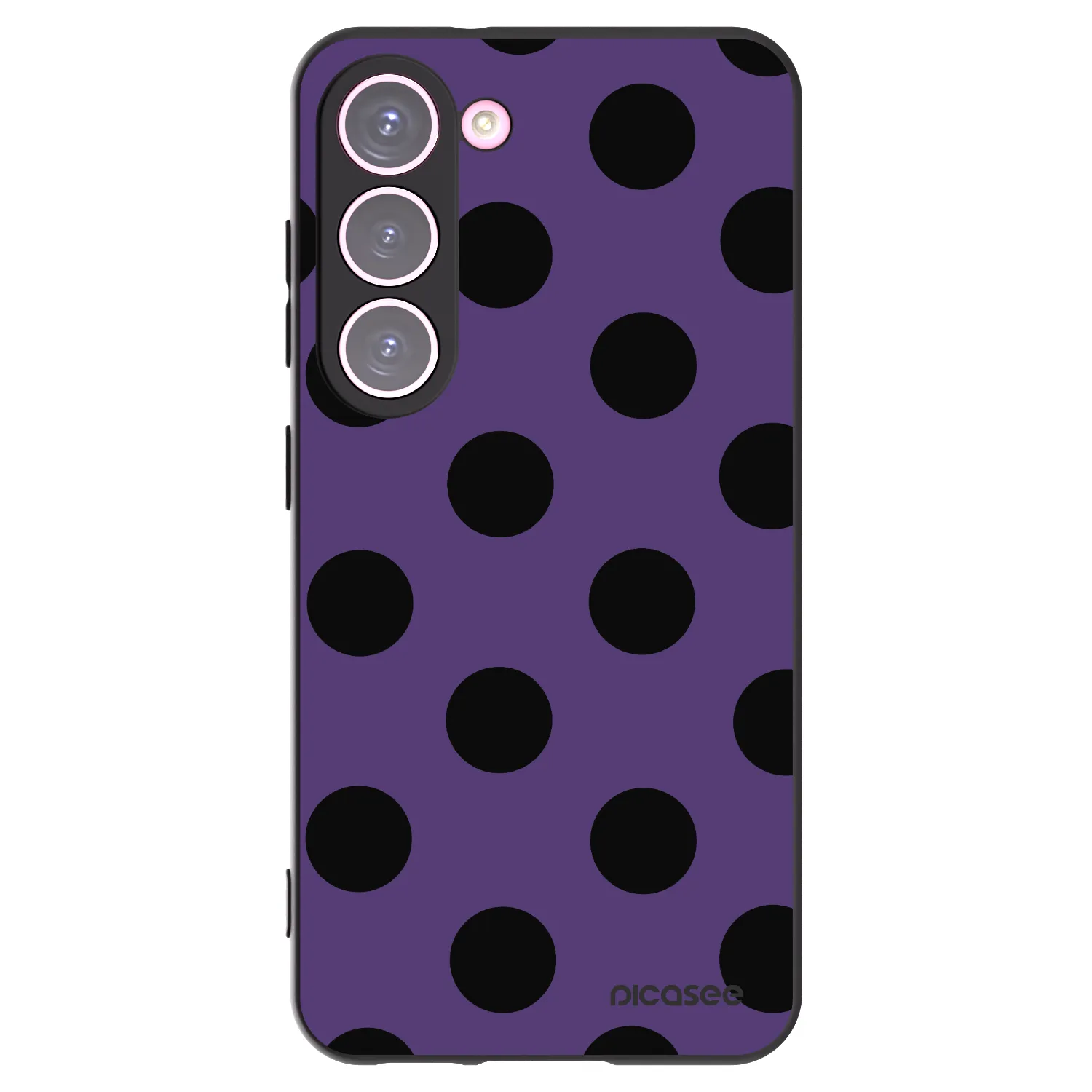 Picasee crna silikonska maskica za Samsung Galaxy S23 5G - Big flickers 2