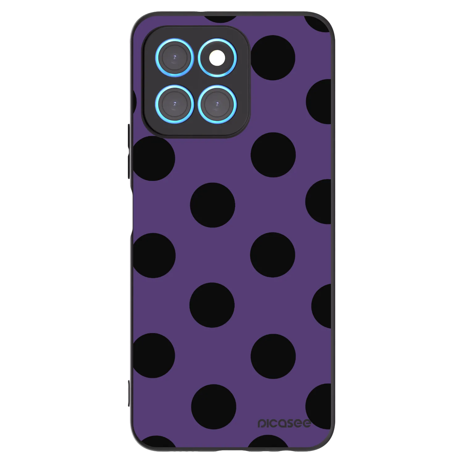 Picasee crna silikonska maskica za Honor X8 5G - Big flickers 2